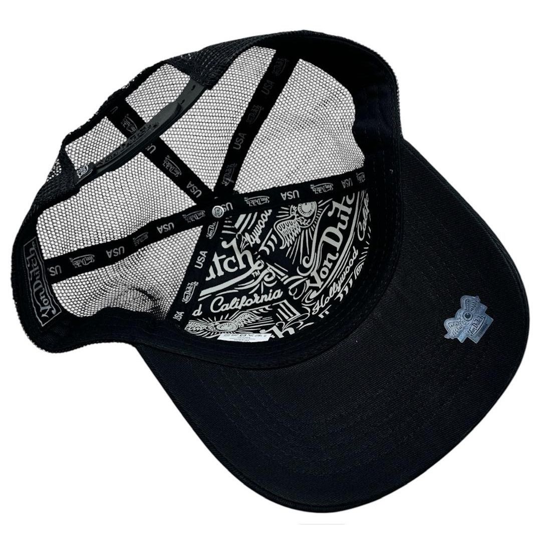 Von Dutch Von Dutch Trucker Hat Black and Cream Americana Snapback Size ONE SIZE - 4 Thumbnail