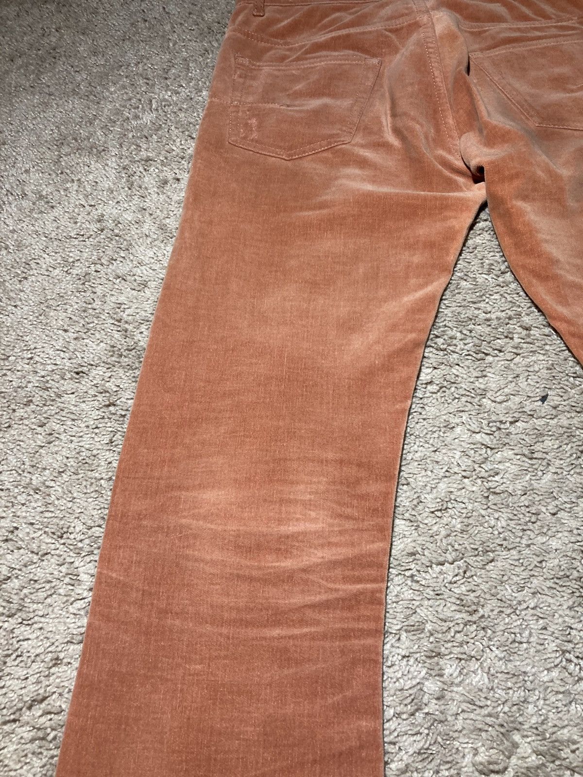 Dior AW05 Dior Velvet Peach Semi Flare Jeans Skinny 2005 Hedi Size US 27 - 14 Thumbnail