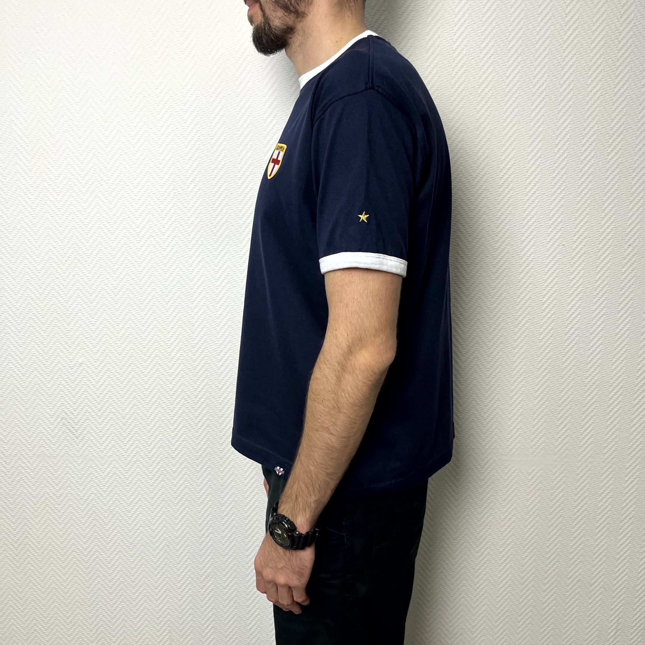 Vintage England Football T-Shirt Logo Cotton Navy Blue Size M Size US M / EU 48-50 / 2 - 12 Thumbnail