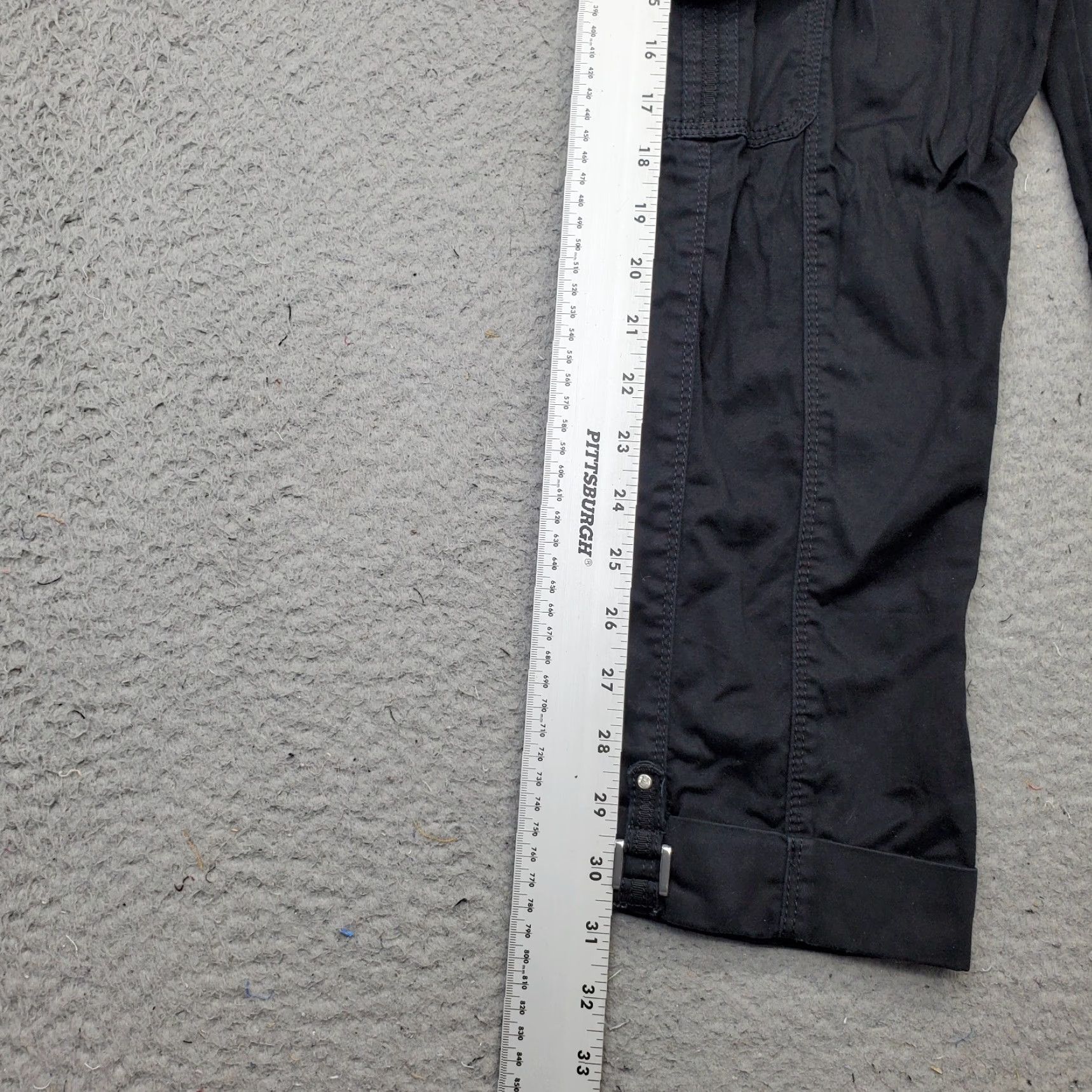 White House Black Market White House Black Market Pants Womens 0 Black Crop Cargo Stretch Cotton Utility Regular Straight Pocketed Modern 0 Womens Size 0 Black Size 25" / US 0 / IT 36 - 3 Thumbnail