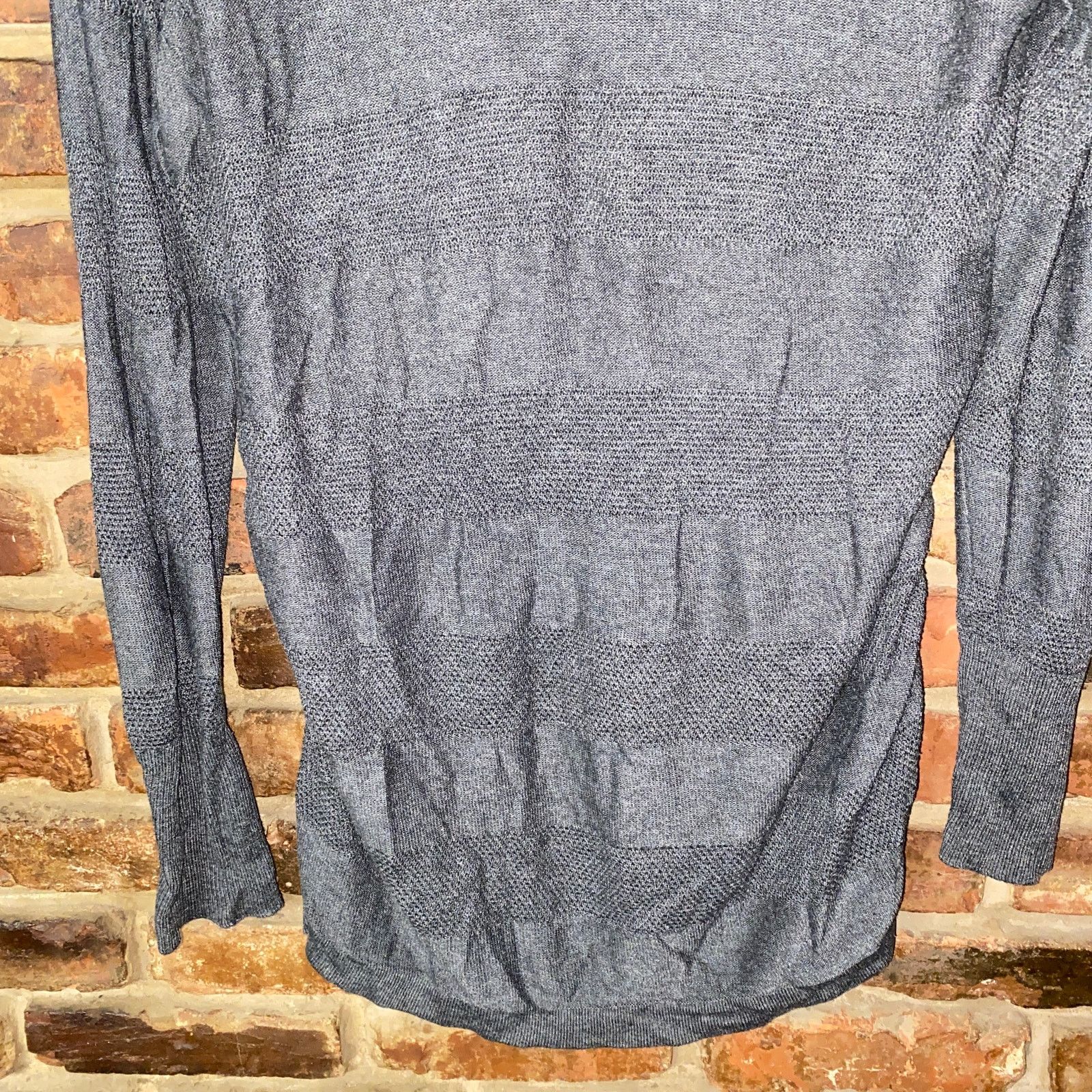 Other Debbie Morgan Gray Striped Cowl Turtleneck Sweater Medium Size M / US 6-8 / IT 42-44 - 3 Thumbnail