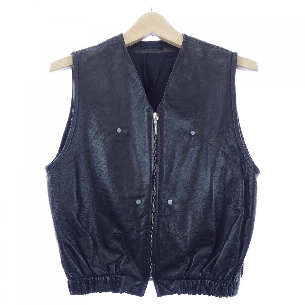 Other Other Omar Afridi Lamb Leather Vest Leather Tops DUTY FREE for USA Size ONE SIZE - 1 Thumbnail