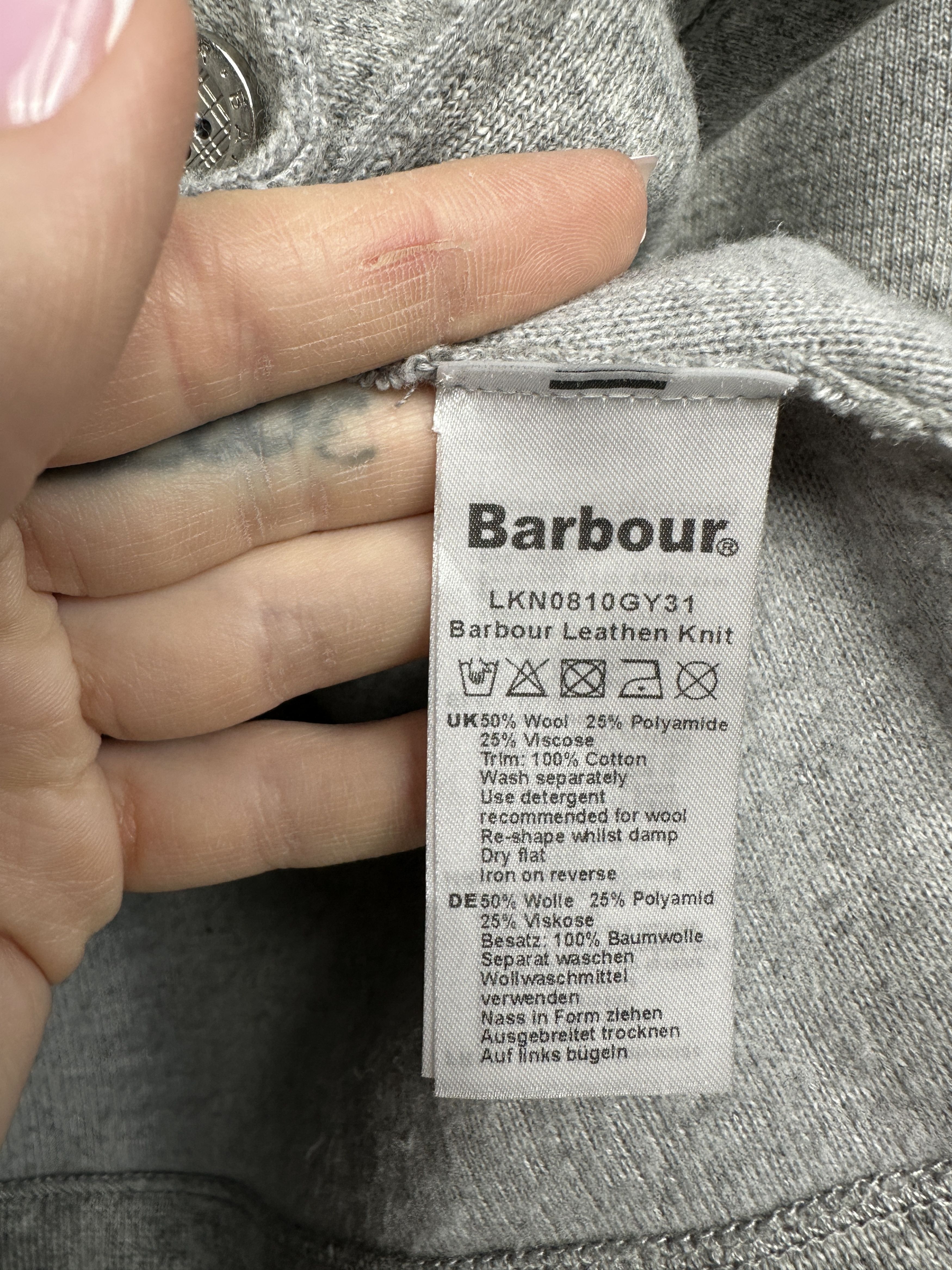 Barbour Barbour Summer Tartan Womens Leathen Wool Cardigan Sweater Size L / US 10 / IT 46 - 4 Thumbnail