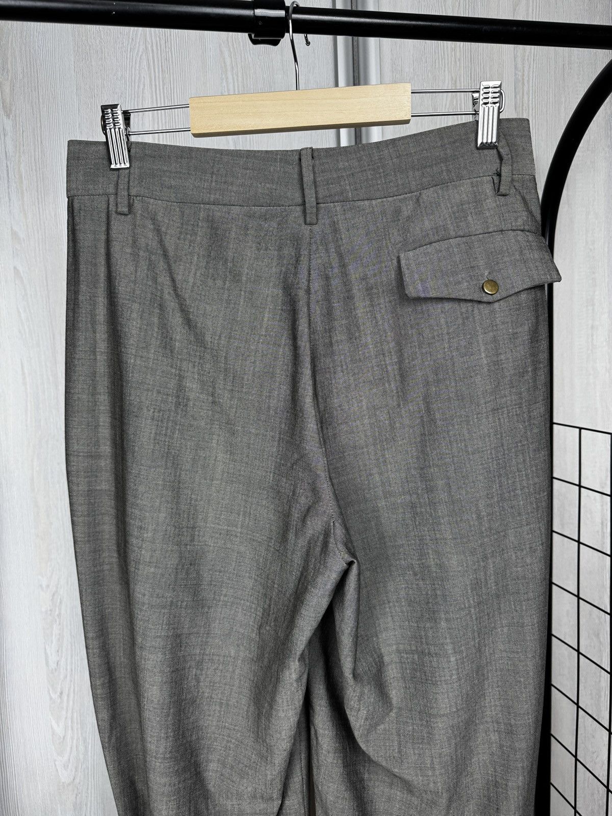Marithe + Francois Girbaud Marithe Francois Girbaud gray avant garde bondage dress pant Size 29" - 8 Thumbnail