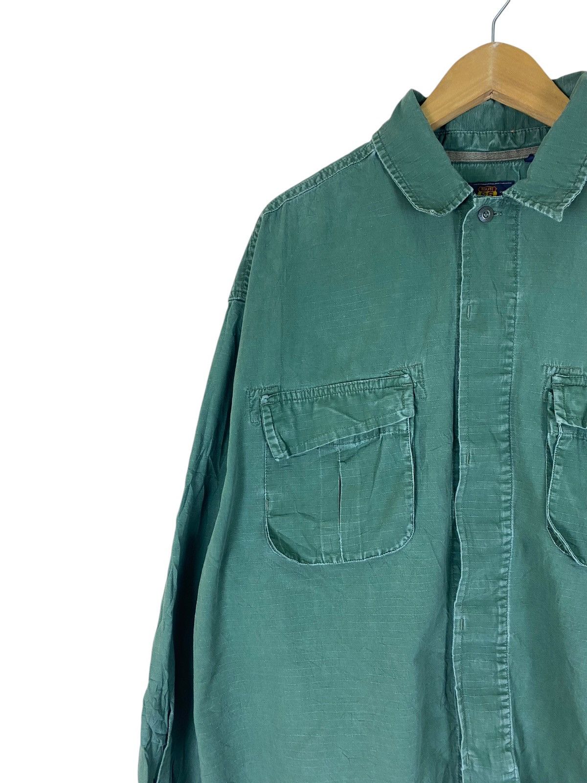 Route 66 × Vintage Vintage Style Route 66 Double Pocket Long Sleeve Shirt Size US L / EU 52-54 / 3 - 3 Thumbnail