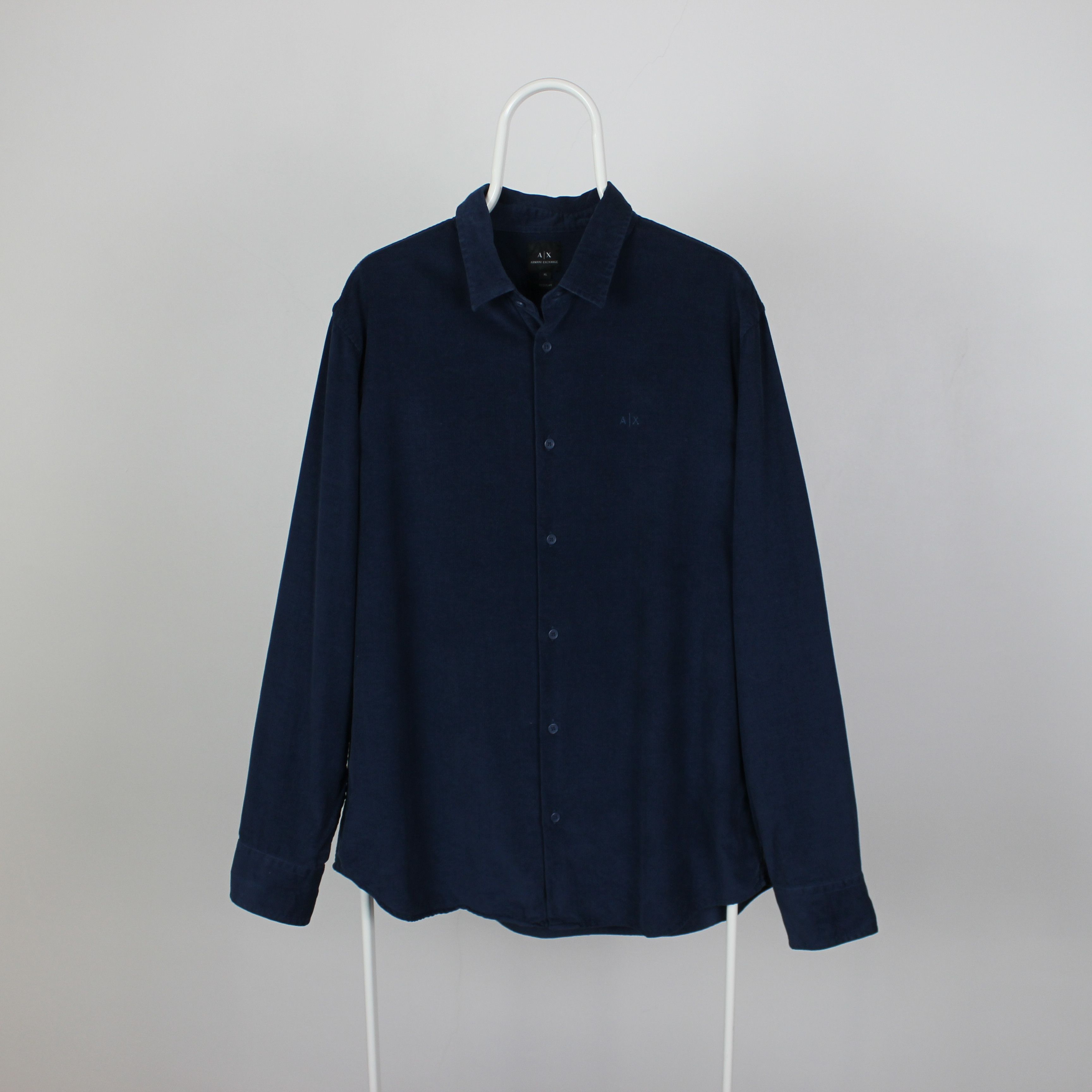 Armani Exchange EA Armani Exchange shirt velvet cotton L XL navy blue Size US XL / EU 56 / 4 - 2 Thumbnail