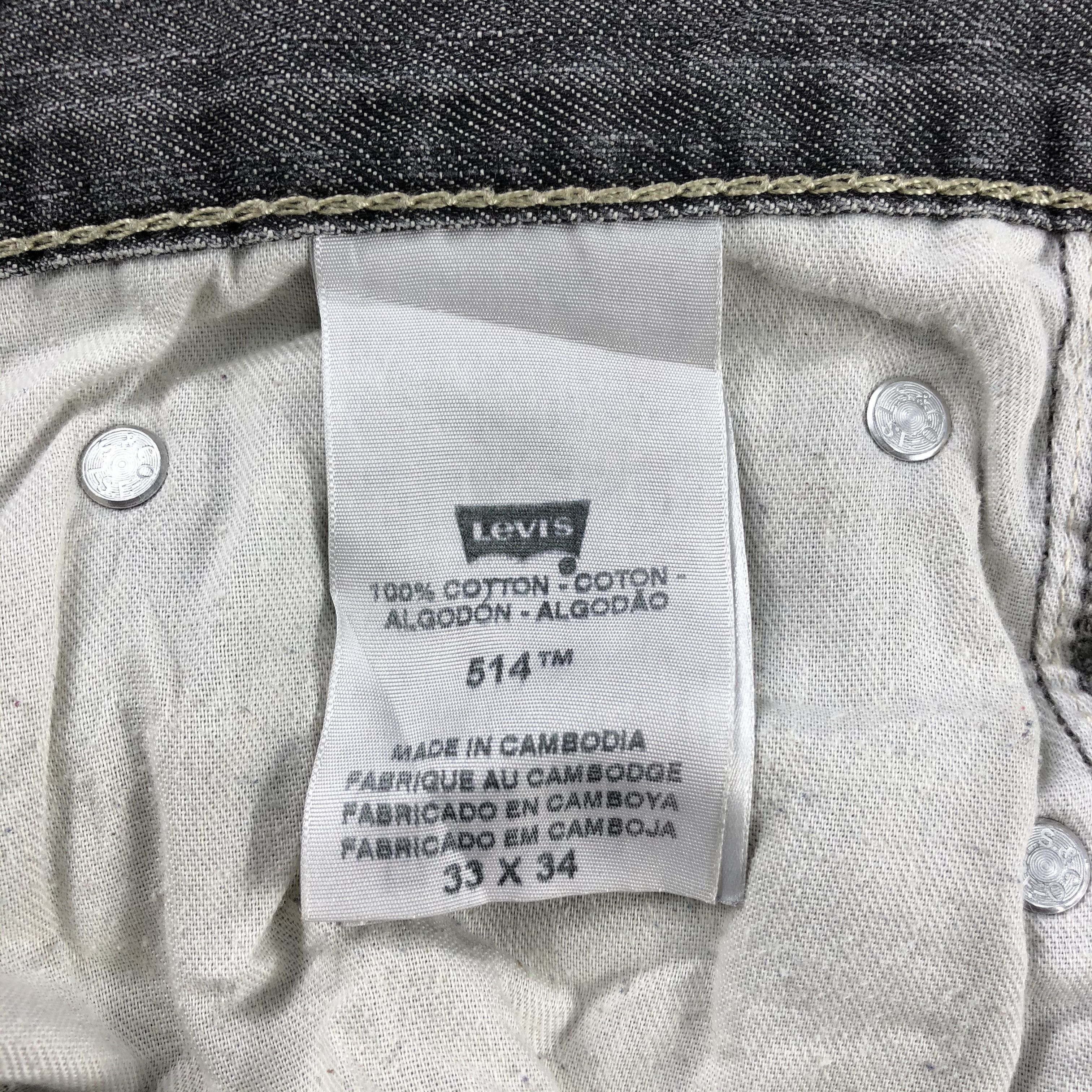Levi's Vintage Levis 514 Jeans Faded Black Denim KJ1000 Size US 33 - 11 Thumbnail