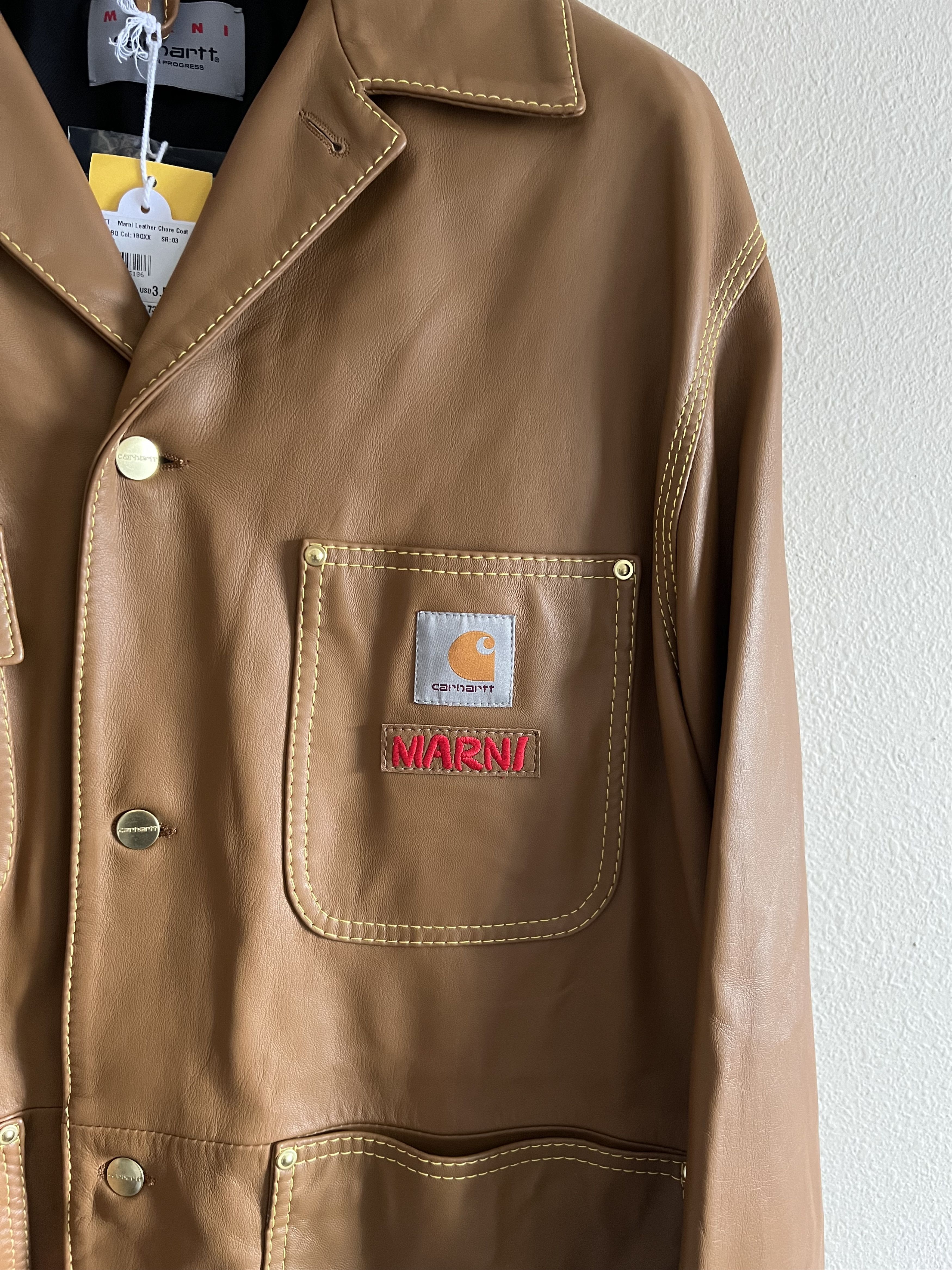 Carhartt Wip × Marni Marni Carhartt WIP Leather Chore Jacket + Single Knee Pants Size US L / EU 52-54 / 3 - 5 Thumbnail