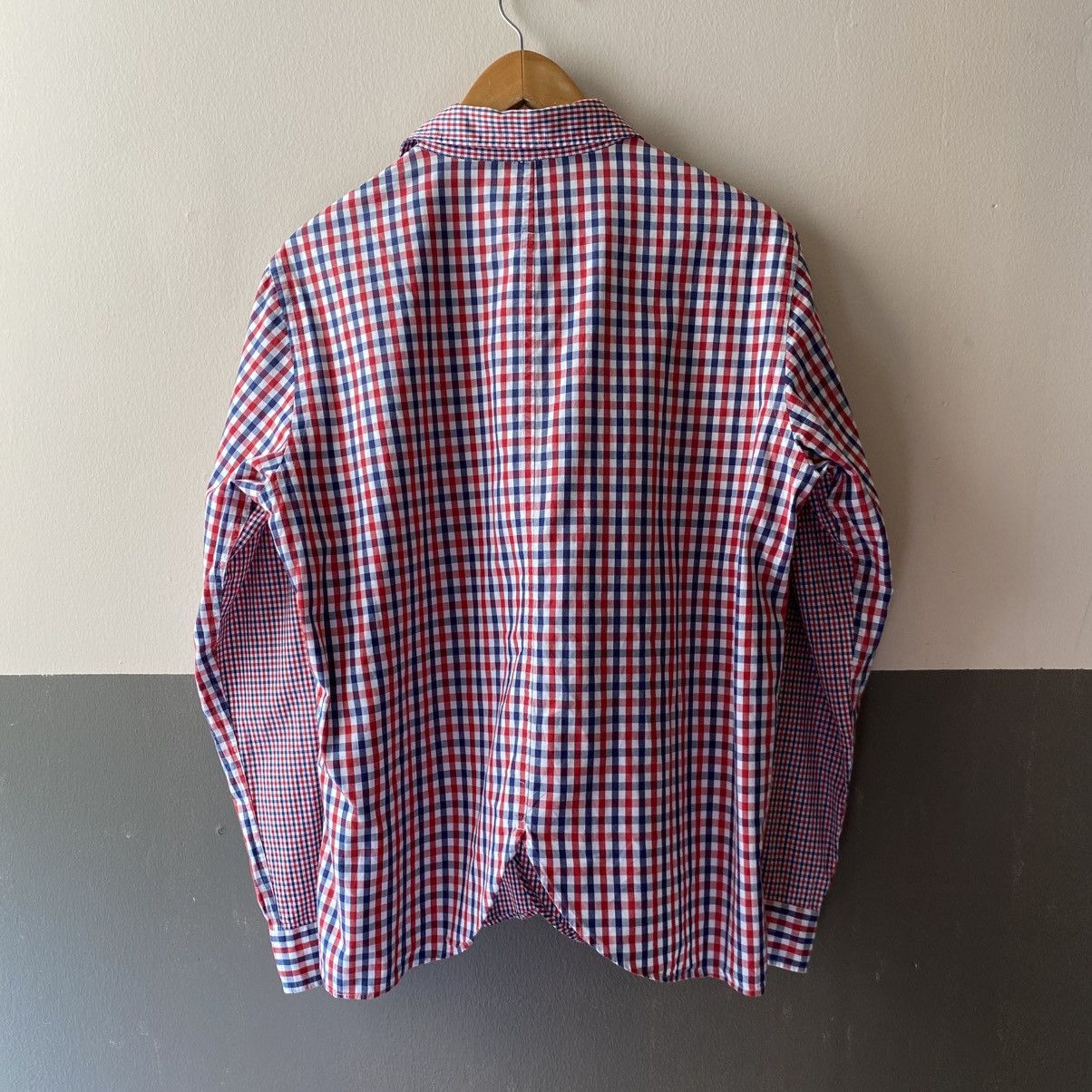 Frapbois FRAPBOIS Red Blue Gingham Check Shirt Size XS / US 0-2 / IT 36-38 - 2 Thumbnail