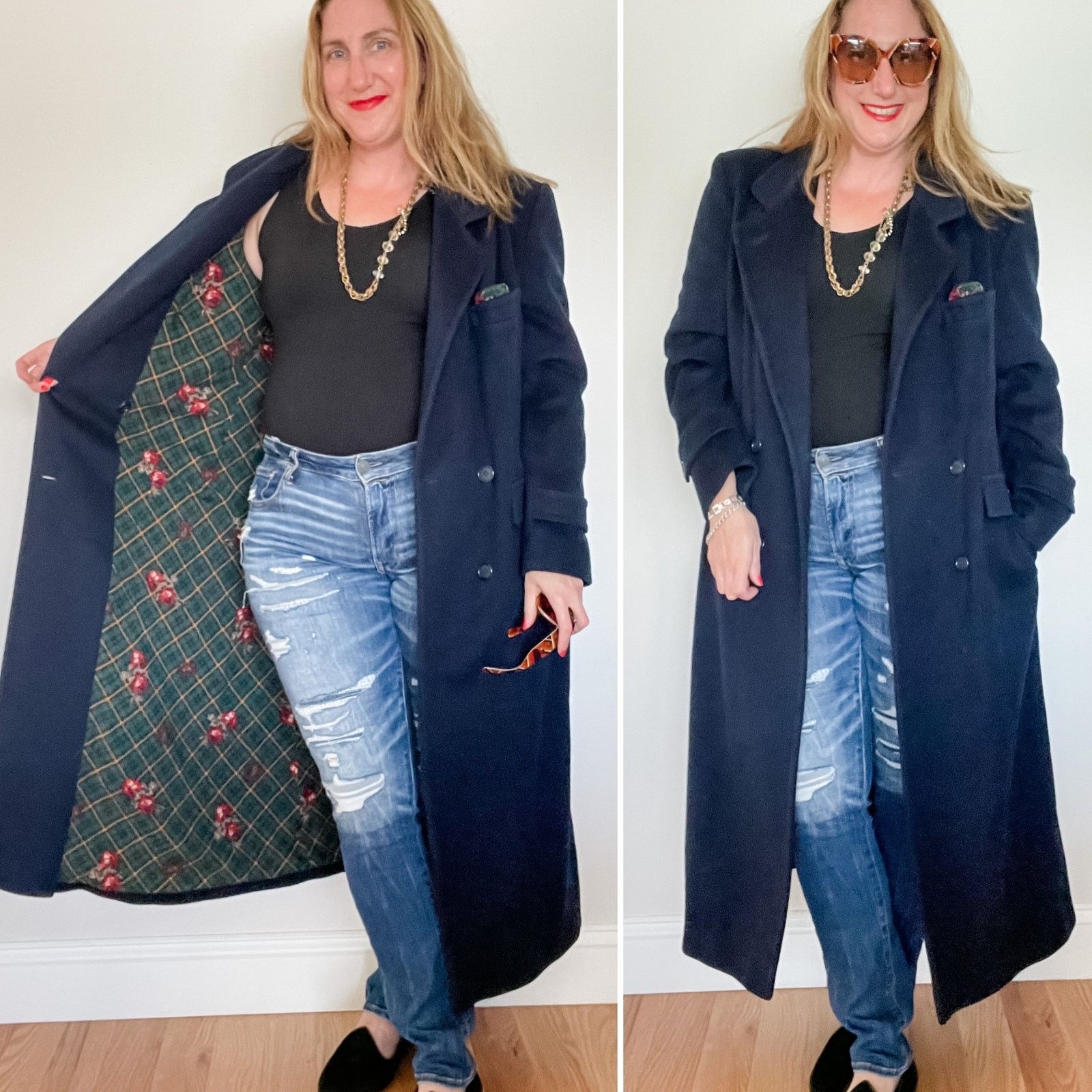 Evan Picone × Vintage Vintage Evan Picone 100% wool double breasted overcoat L Size L / US 10 / IT 46 - 1 Thumbnail
