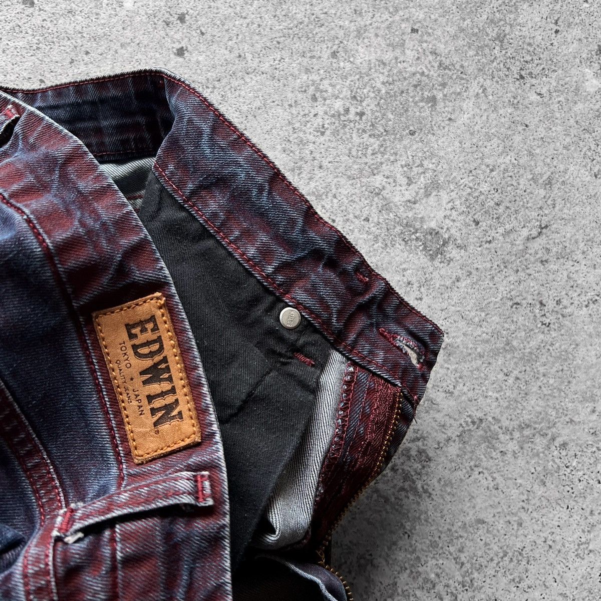 Edwin × Japanese Brand × Vintage Edwin Tokyo Japan Womens Vintage 90s Purple Slim Jeans Size 27" / US 4 / IT 40 - 7 Thumbnail