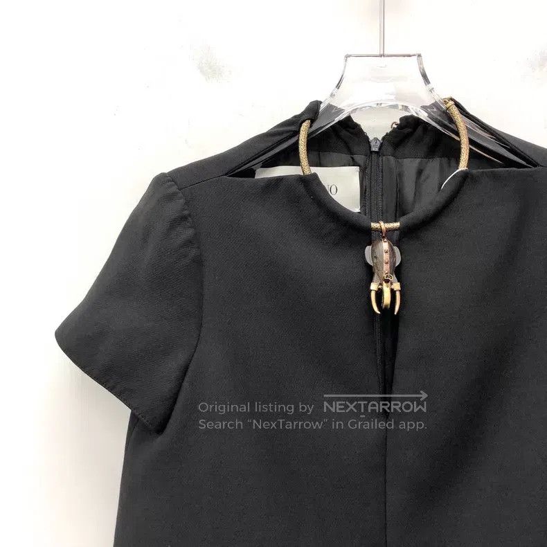 Valentino Valentino A dress with a black indigenous collar design Size M / US 6-8 / IT 42-44 - 3 Thumbnail