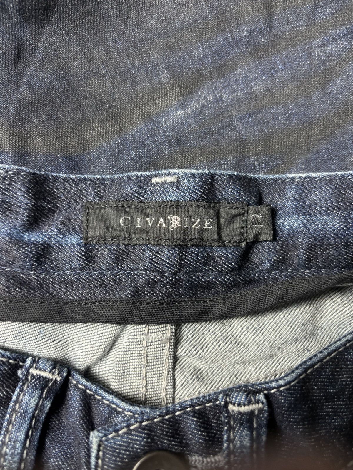 Japanese Brand 2000s Civarize Riders Silver Claw Marks Slim Bootcut Jeans Size US 29 - 6 Thumbnail