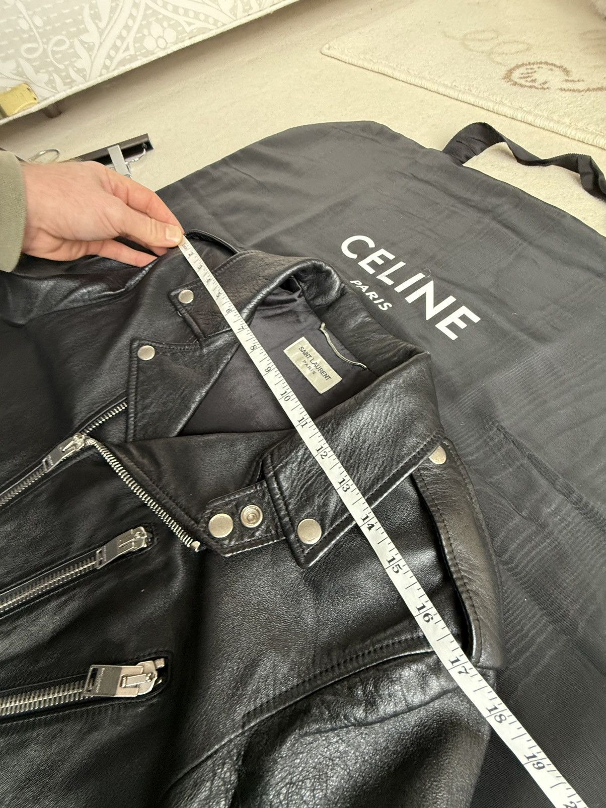 Saint Laurent Paris Saint Laurent Bloodluster leather L17 biker jacket Grail 50 Size US M / EU 48-50 / 2 - 7 Thumbnail