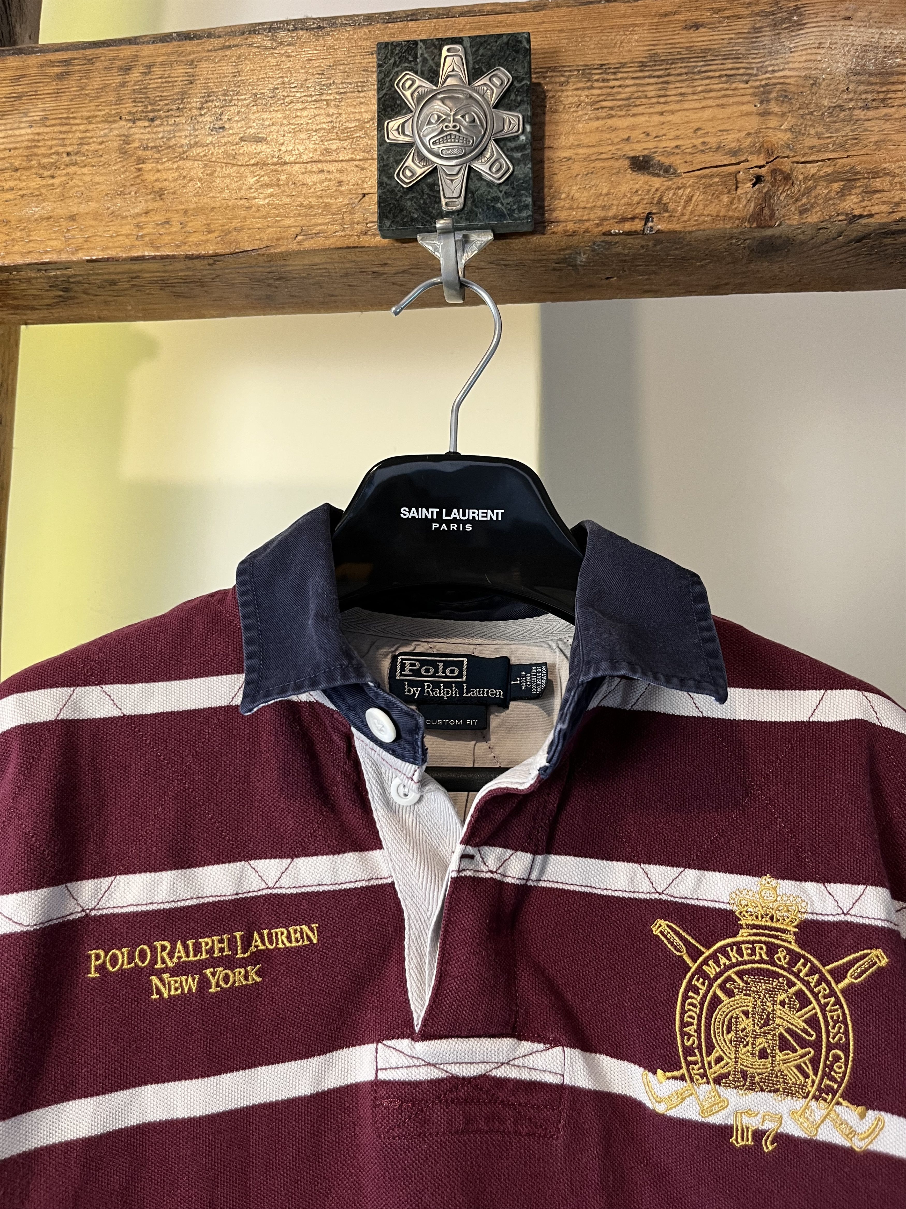 Polo Ralph Lauren Vintage Polo Ralph Lauren New York Rugby Polo Shirt Size US L / EU 52-54 / 3 - 3 Thumbnail