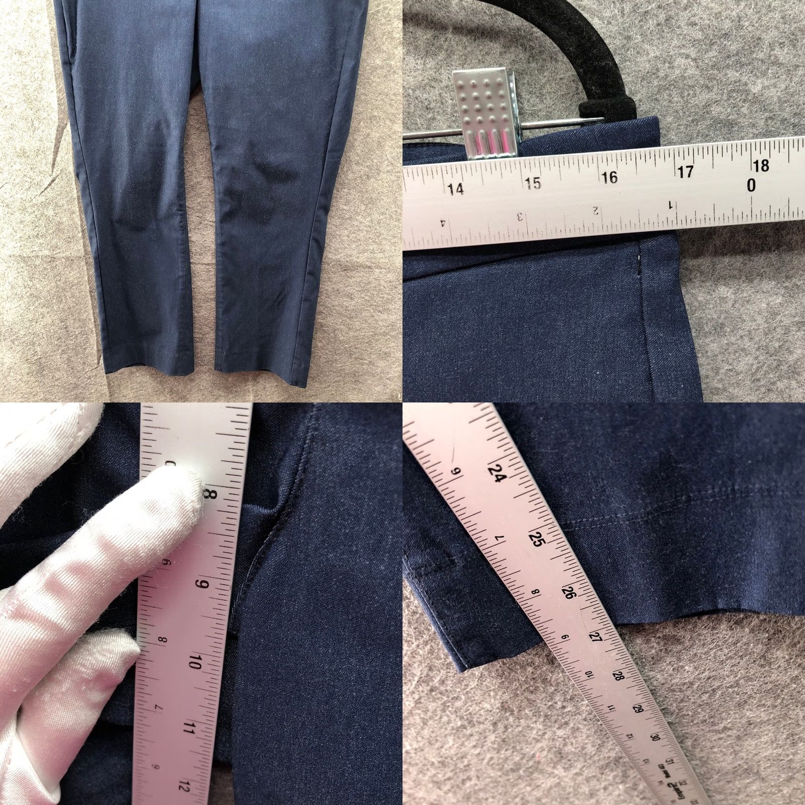 NYDJ NYDJ Barbara Bootcut Dress Pants Womens 8 Navy Blue Mid Rise Lift Tuck Size 30" / US 8 / IT 44 - 8 Thumbnail