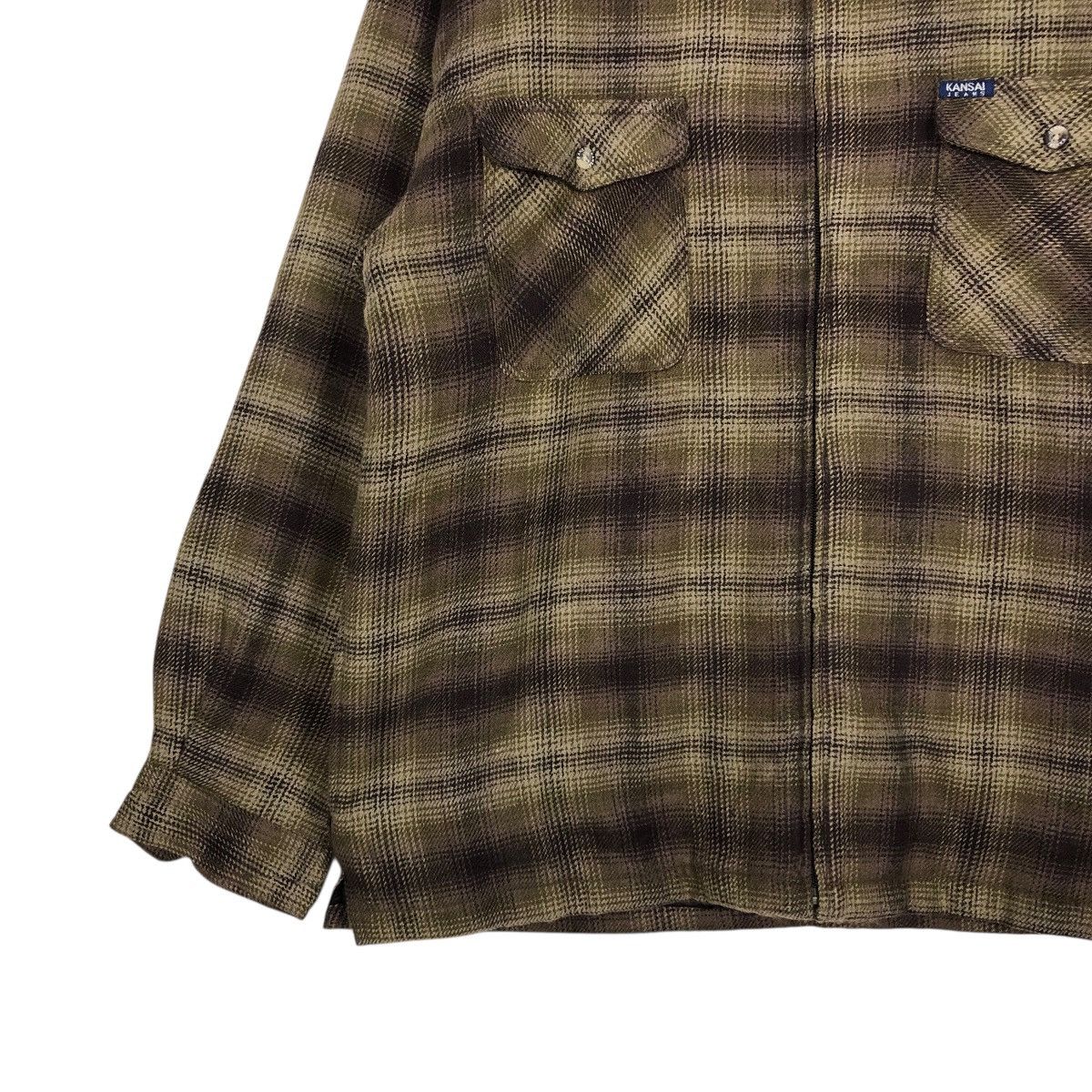 Japanese Brand 🔥VINTAGE WORK SHIRT CHORE JACKET KANSAI JEANS TARTAN DESIGN Size US XL / EU 56 / 4 - 6 Thumbnail