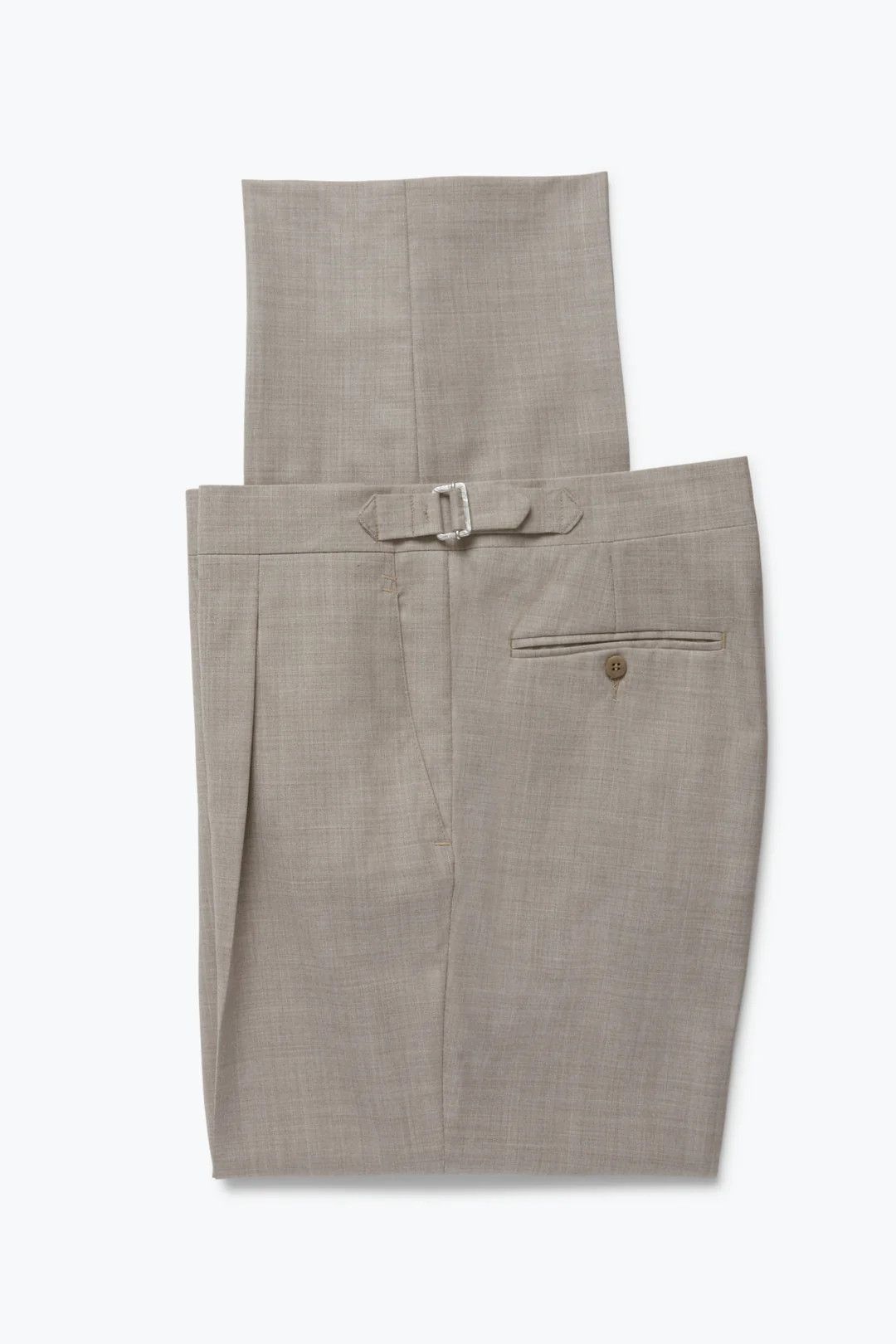 Stoffa ($2890) Taupe Undyed Wool Suit Size 42R - 4 Thumbnail