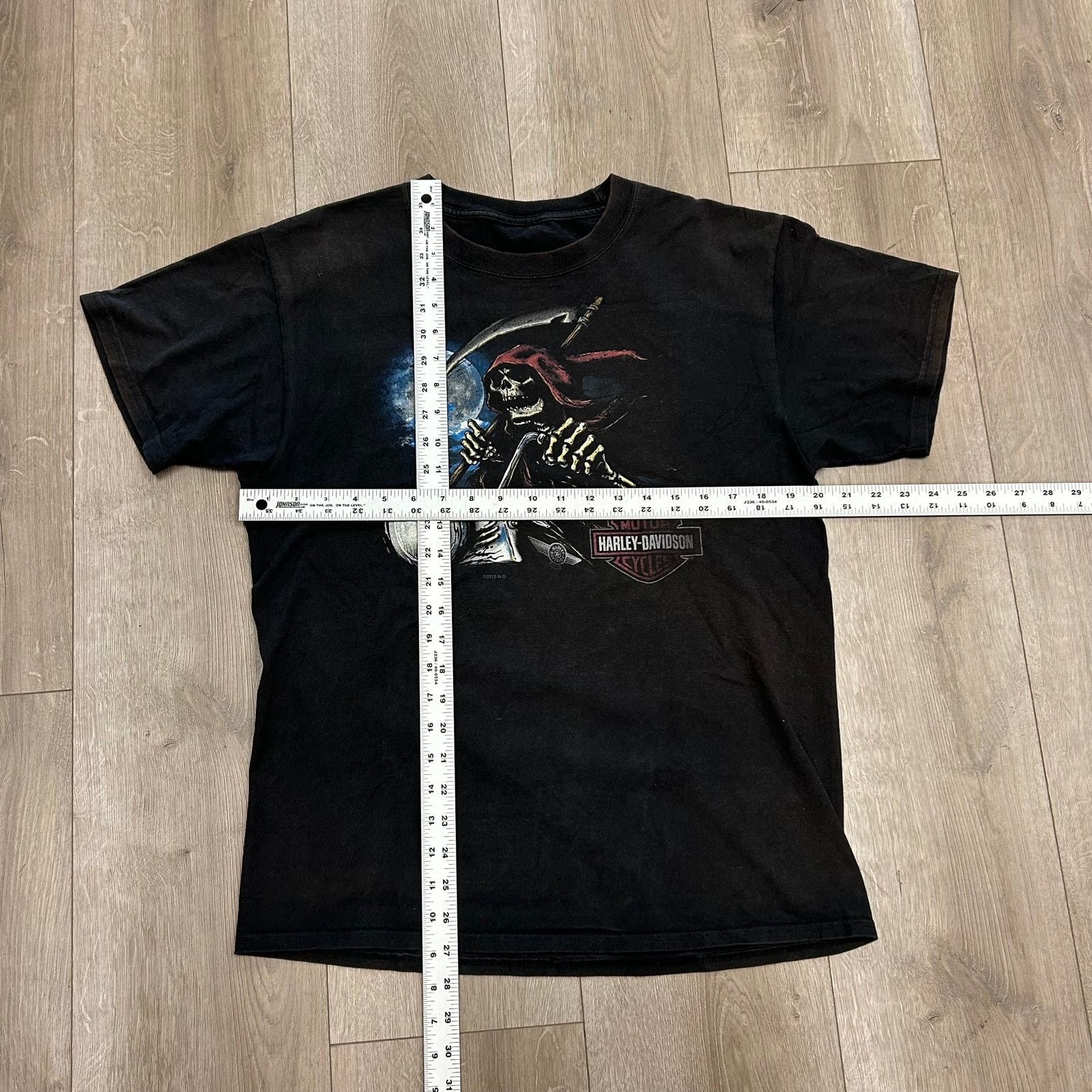 Harley Davidson × Vintage 2015 Harley Davidson Grim Reaper Black Tee T Shirt Medium Size US M / EU 48-50 / 2 - 4 Thumbnail