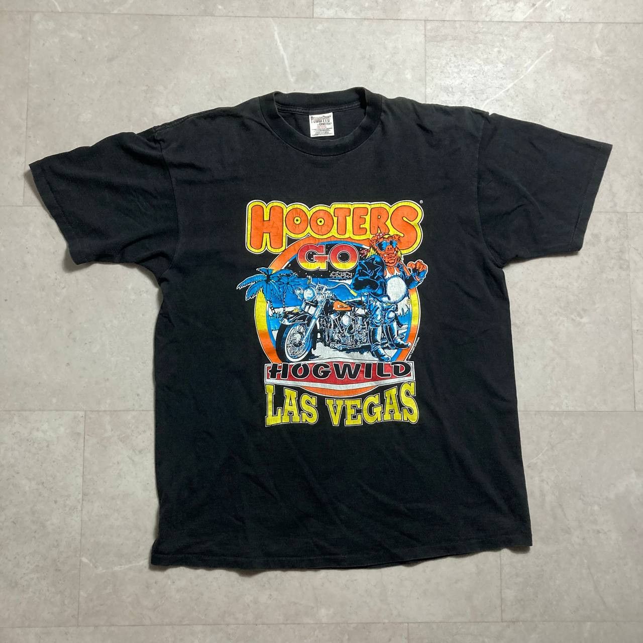 Vintage Vintage Hooters Go Hogwild Las Vegas Motorcycle Pig Biker Size US XL / EU 56 / 4 - 1 Thumbnail