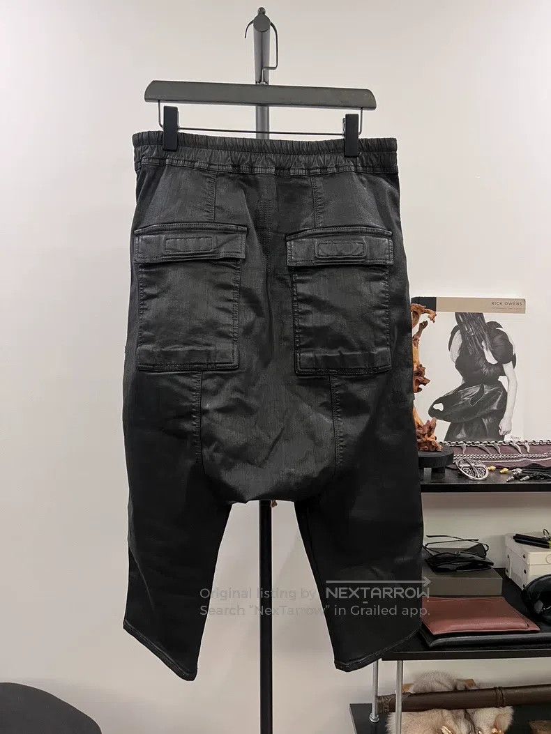 Rick Owens RICK OWENS size M Wax-coated cropped trousers size M Size US 28 / EU 44 - 2 Thumbnail