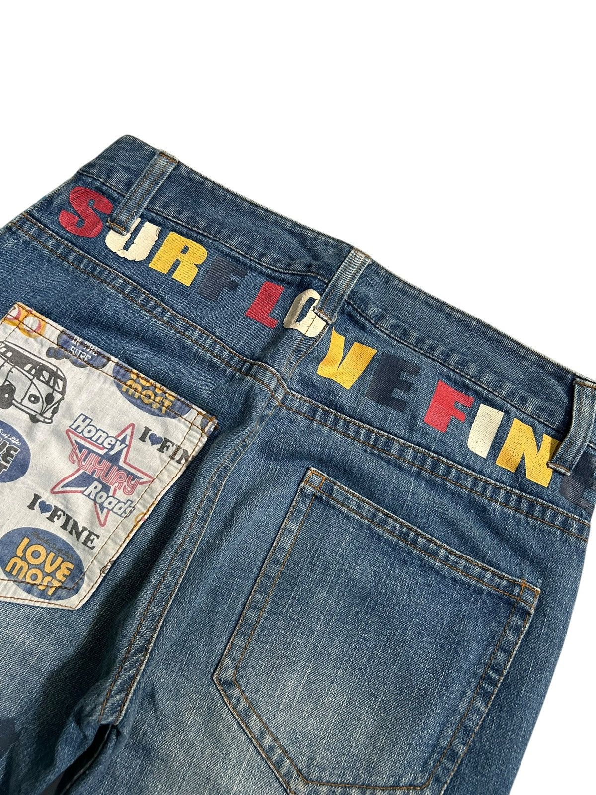 Japanese Brand × Kapital × Vintage SURF AND LOVE Vintage Design Denim Jeans Size US 32 / EU 48 - 8 Thumbnail