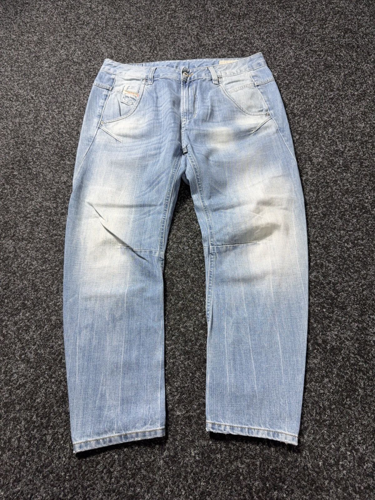 Diesel Luxury 00s Diesel Fayza Relaxed Tapered Rock Punk Jeans Y2K Size 29" - 1 Thumbnail