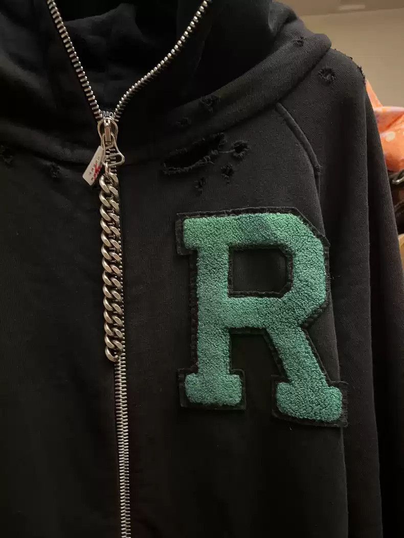 Raf Simons Raf Simons Flocking chain slogan zipper sweater-2505 Size US S / EU 44-46 / 1 - 2 Thumbnail