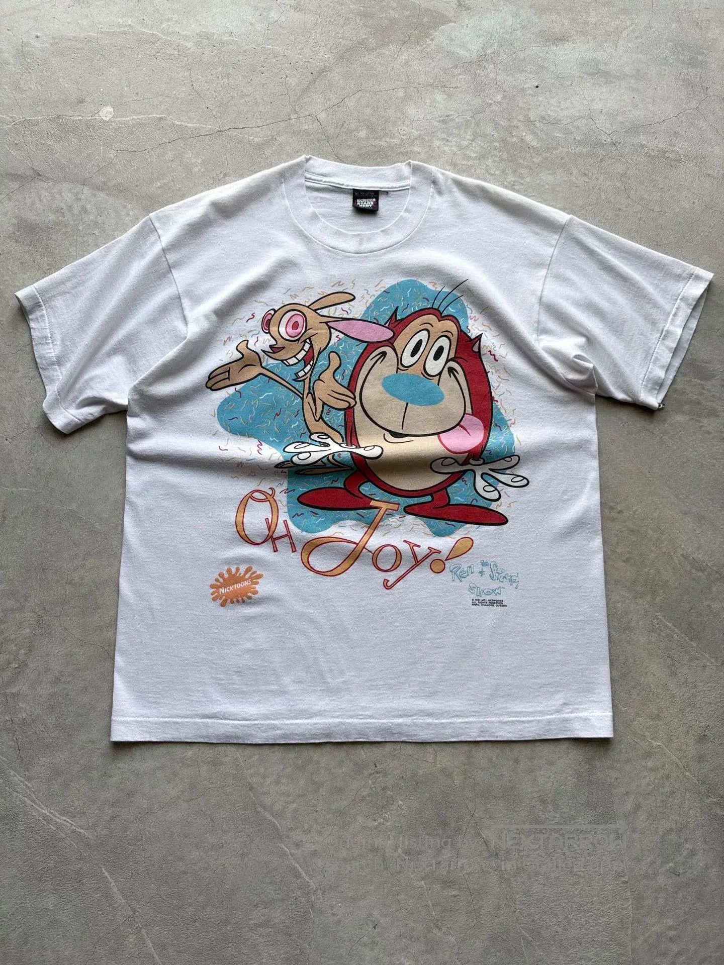 Vintage 90s Ren & Stimpy Cartoon Tee.