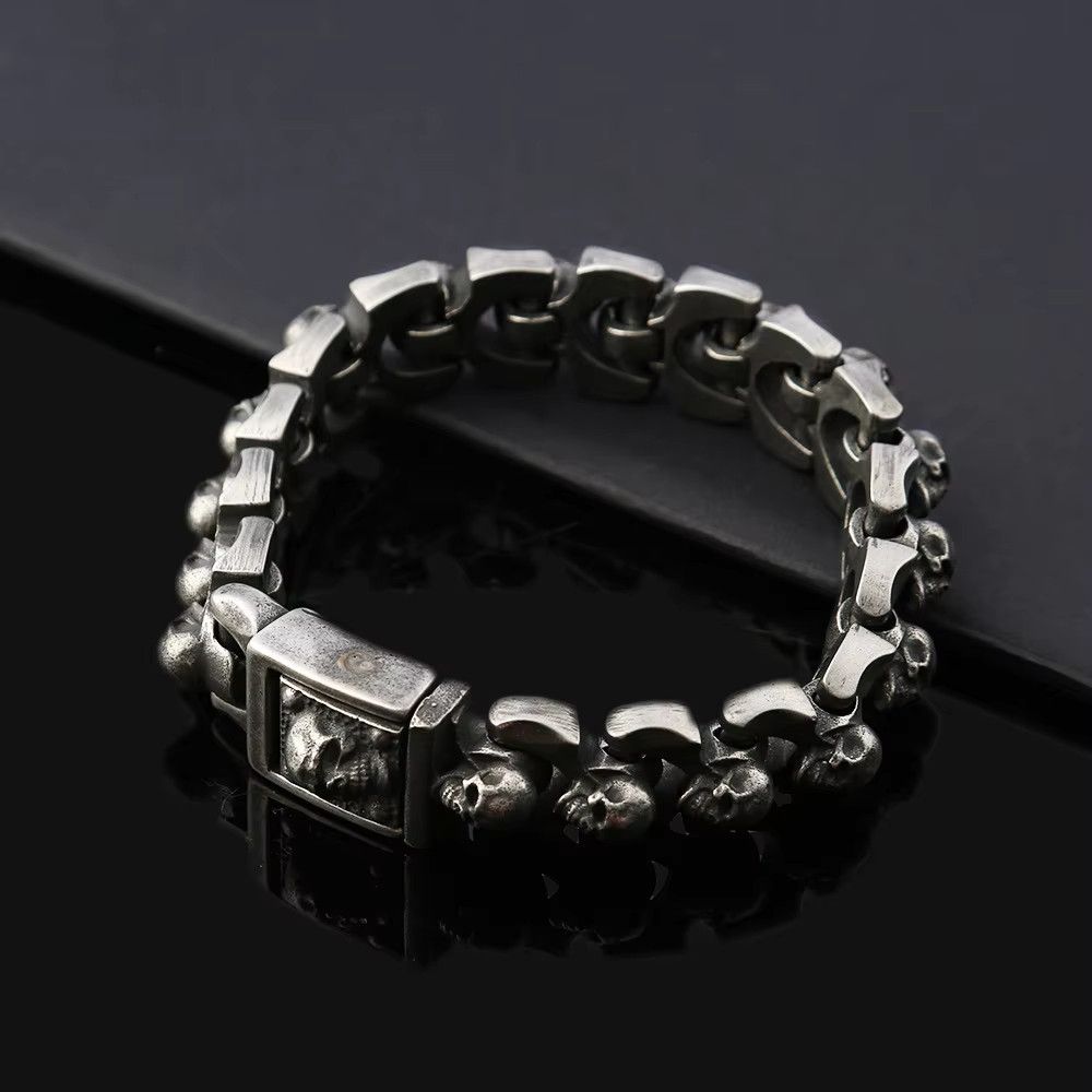 Jewelry Trendy Domineering Skull Bracelet Size ONE SIZE - 4 Thumbnail