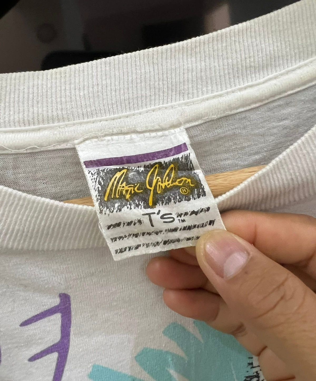 NBA VINTAGE 90s LOS ANGELES LAKERS MAGIC JOHNSON TEES Size US L / EU 52-54 / 3 - 7 Thumbnail
