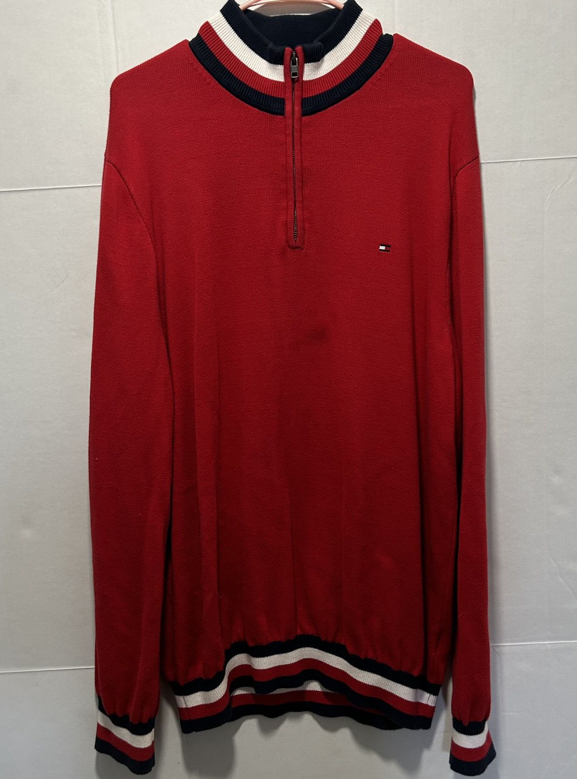 Tommy Hilfiger Vintage Tommy Hilfiger 1/4 Zip Up Pullover Size US XL / EU 56 / 4 - 1 Thumbnail