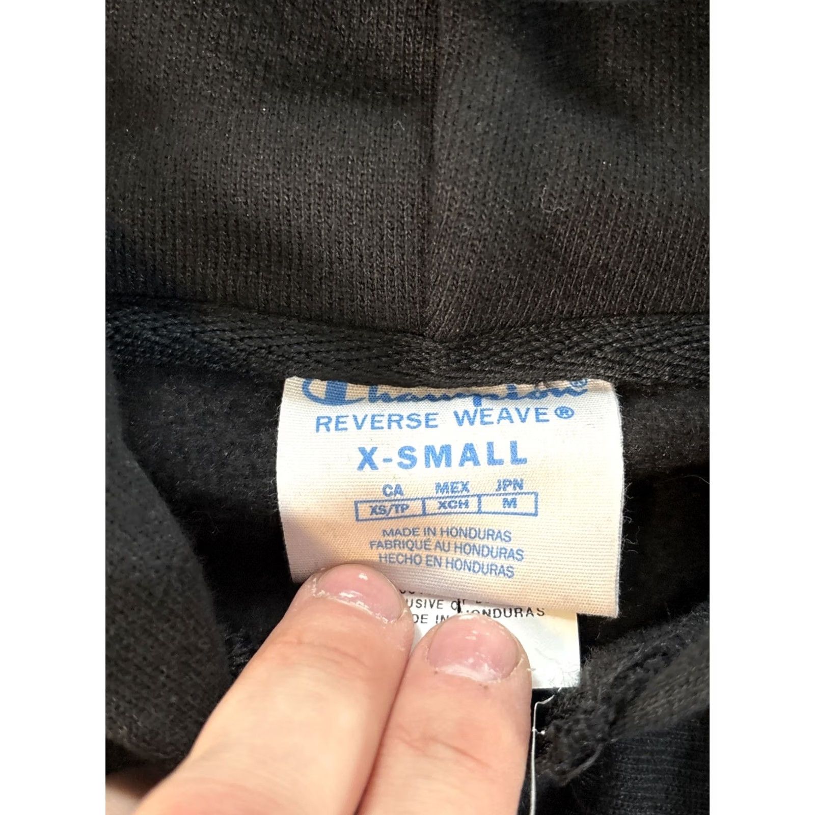 Champion VINTAGE Champion Reverse Weave Hoodie Mens XS Black Full Zip Grunge NWT Y2K Size US XS / EU 42 / 0 - 5 Thumbnail