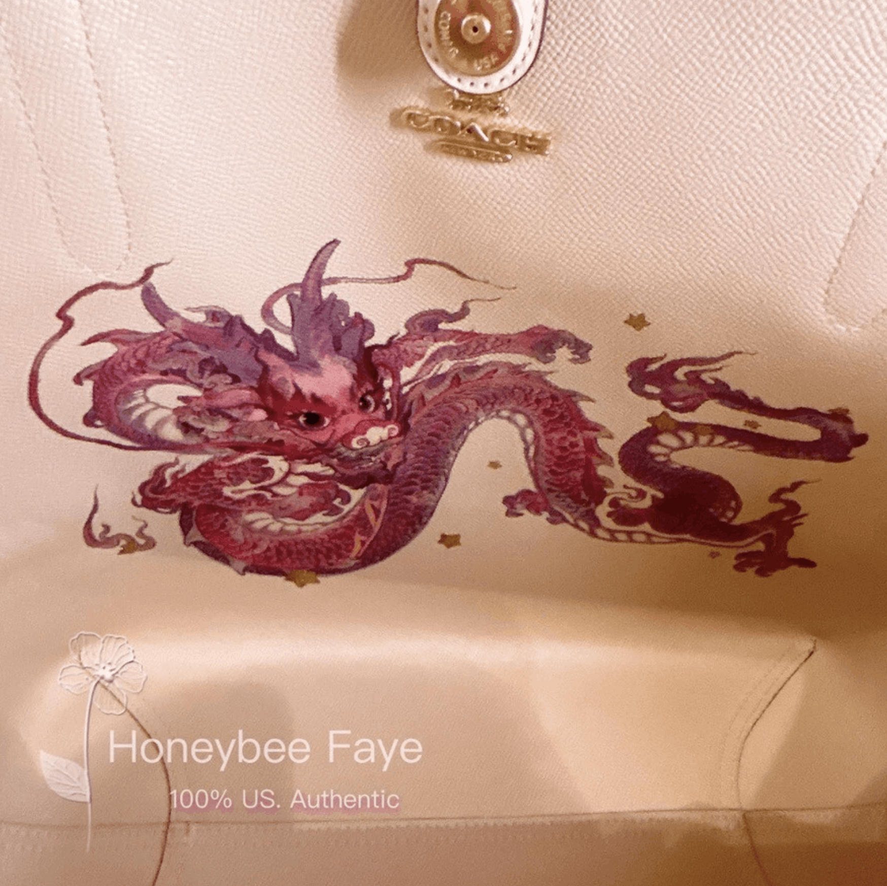 Coach NWT Coach New Year City Tote Bag With Dragon CQ188 Size ONE SIZE - 2 Thumbnail