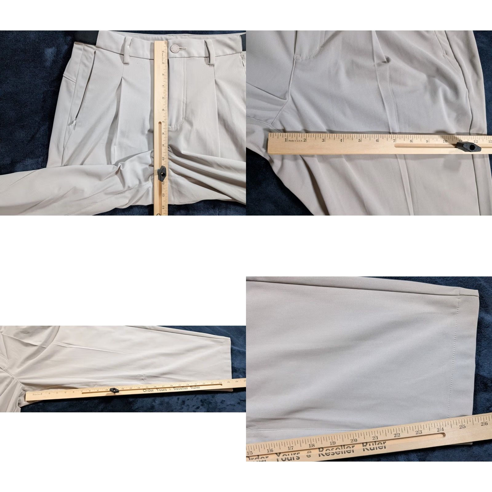Rhone Rhone Slim Cropped Pants Men's 32x26 Beig e Stretch Polyester Flat Front Inseam 26 In Tapered Size US 32 / EU 48 - 8 Thumbnail