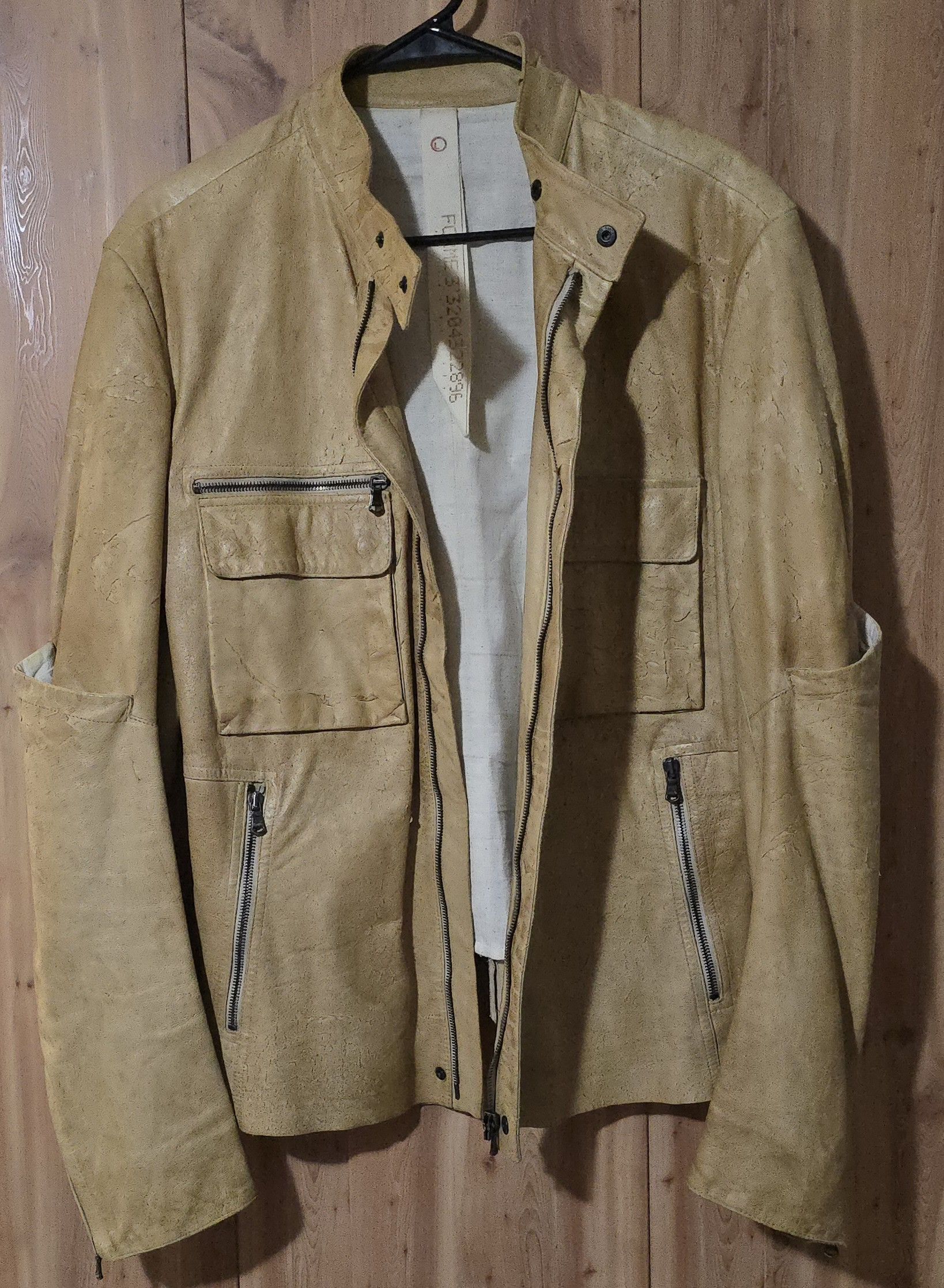 Forme D'Expression Artisanal Distressed Lamb Leather Jacket Size US L / EU 52-54 / 3 - 3 Thumbnail