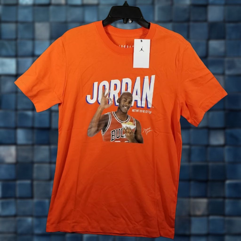 Nike VINTAGE Nike Air Jordan MVP Wheaties Graphic T-Shirt Small Orange 80s 90s Mens Size US S / EU 44-46 / 1 - 1 Thumbnail