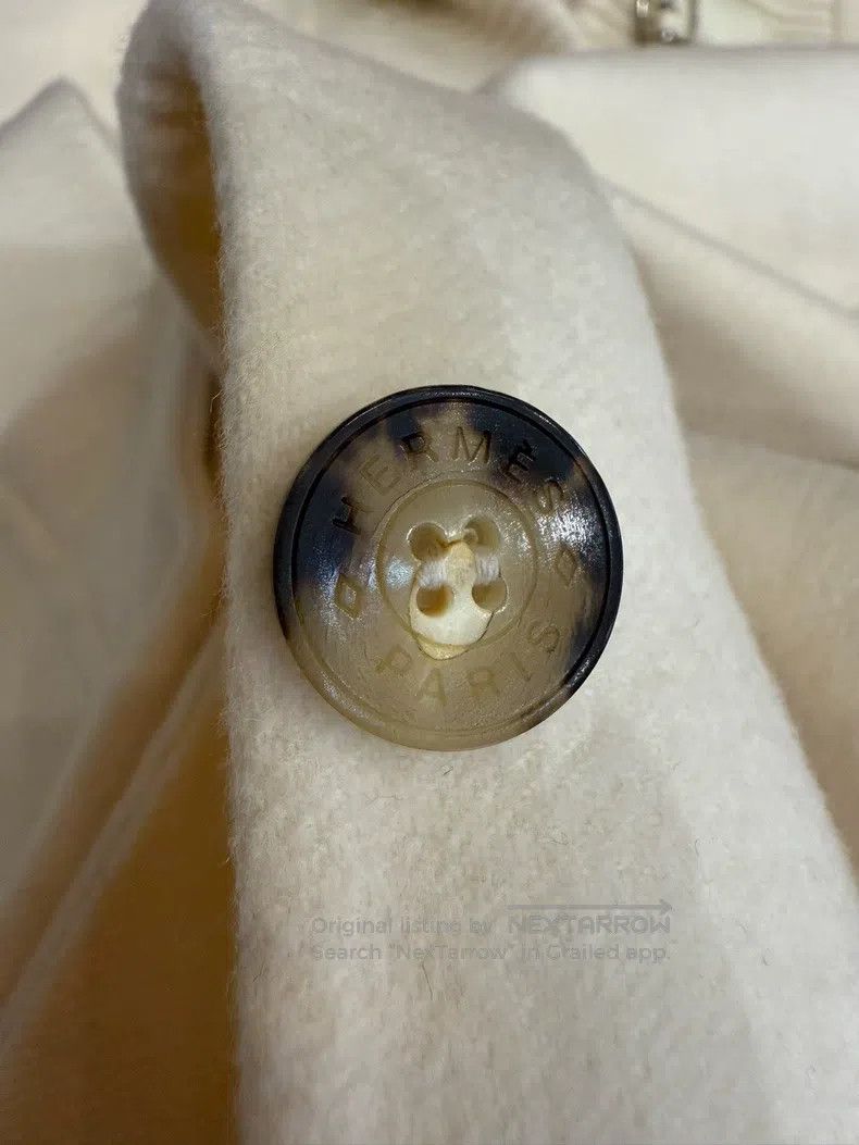 Hermes Hermes Beige Cashmere Coat Size XXS / US 00 / IT 34 - 4 Thumbnail