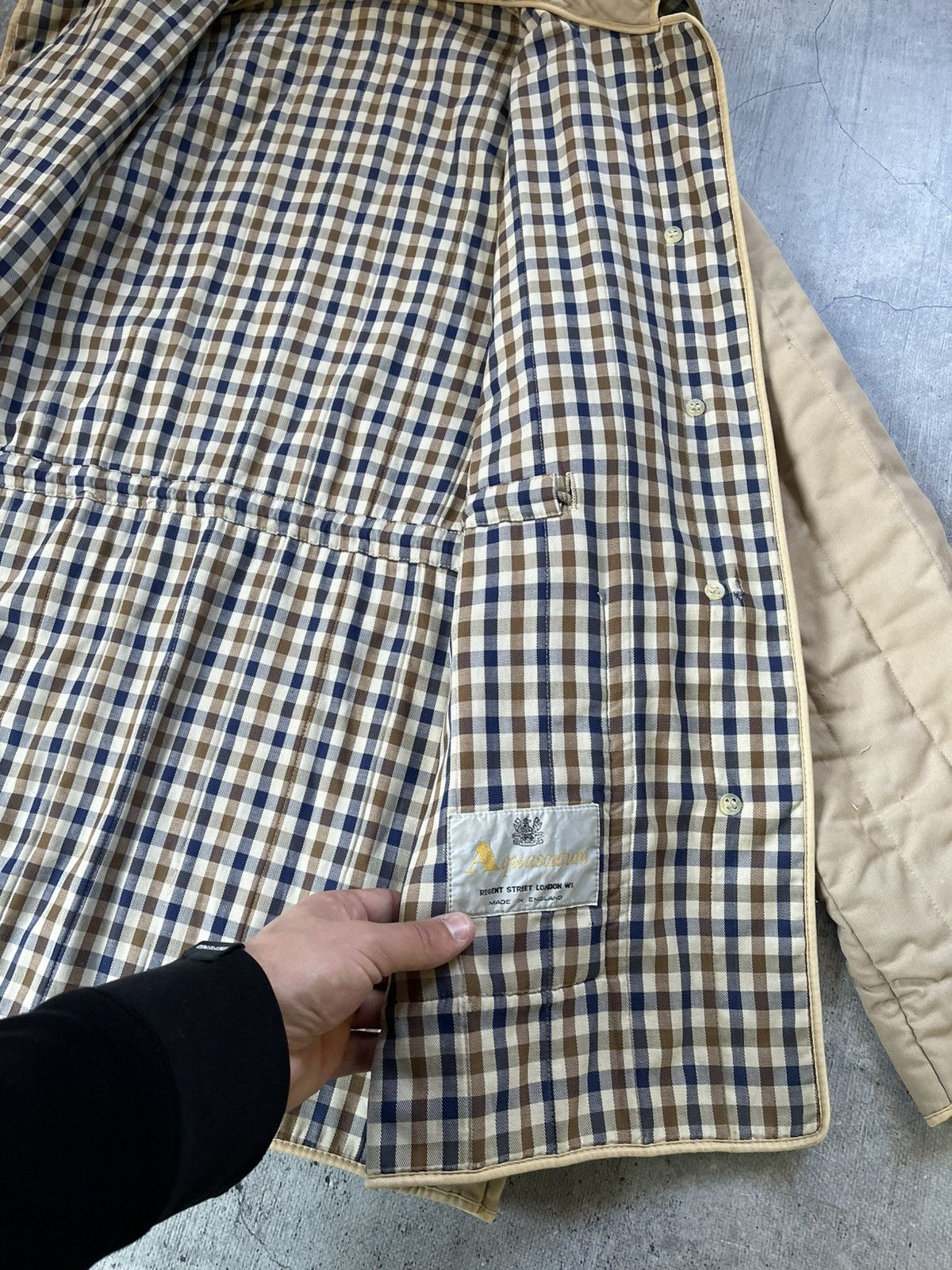 Aquascutum × Vintage 🔥 VTG 🔥 Aquascutum Quilted York Club Checkered Jacket Size US L / EU 52-54 / 3 - 7 Thumbnail