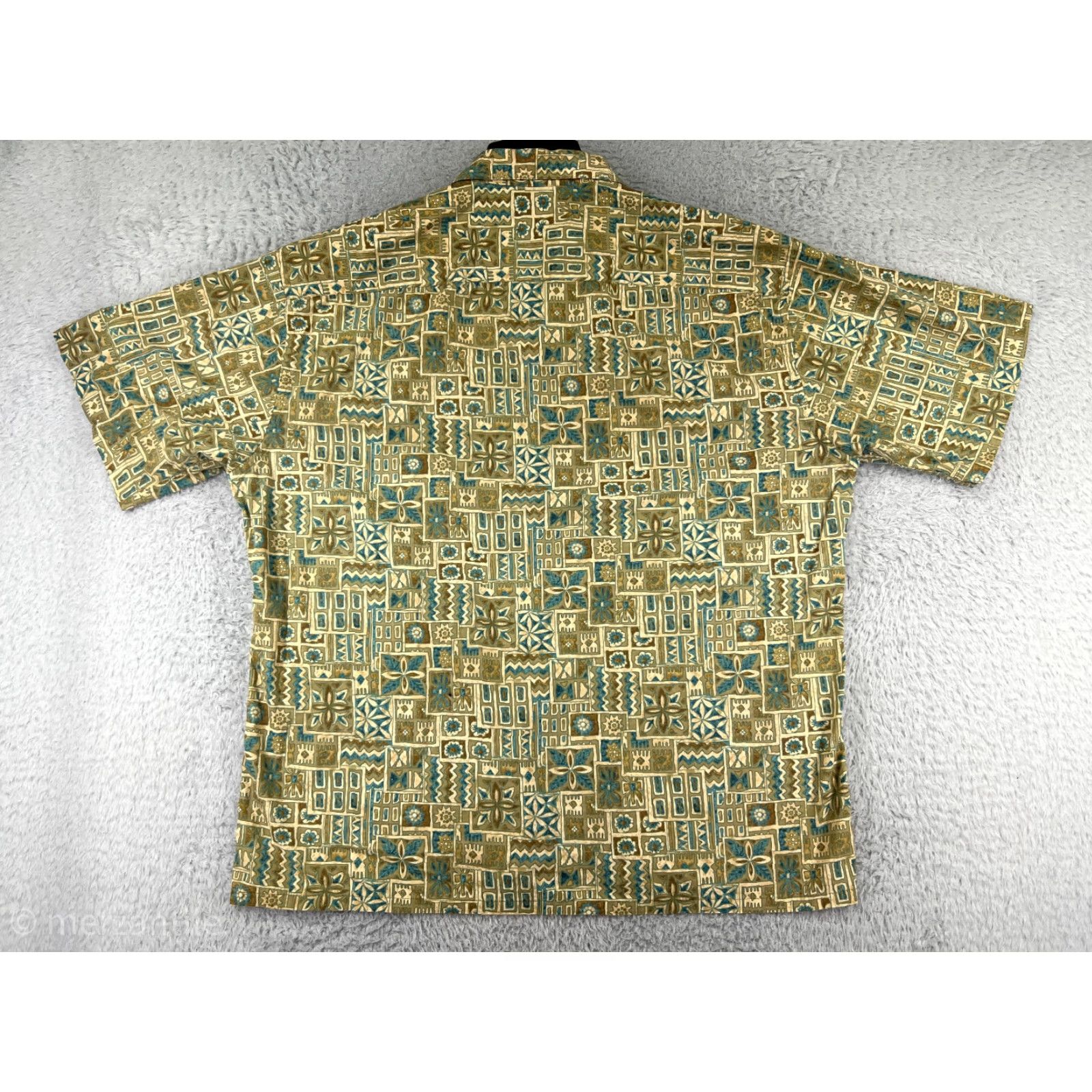 Pierre Cardin Pierre Cardin Shirt Mens XL Green Floral Resort Hawaiian Button-Up Short Sleeve Size US XL / EU 56 / 4 - 2 Thumbnail