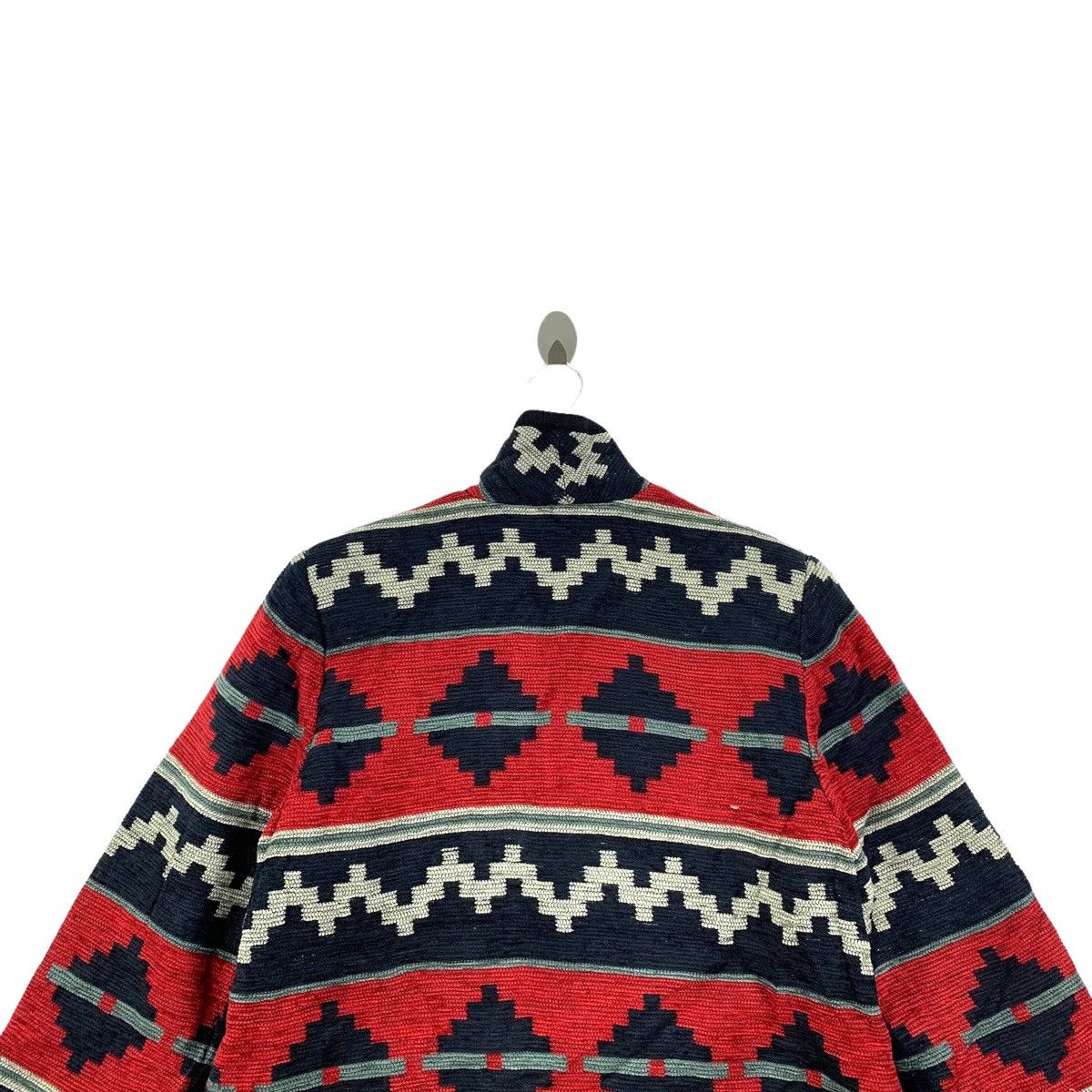 Japanese Brand × Vintage Vintage VISUTOSU Aztec Navajo Native Design Wool Coat Jacket Size M / US 6-8 / IT 42-44 - 6 Thumbnail