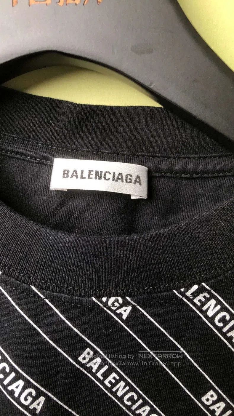 Balenciaga Balenciaga Black Logo Print Short Sleeve Tee. Size US L / EU 52-54 / 3 - 3 Thumbnail