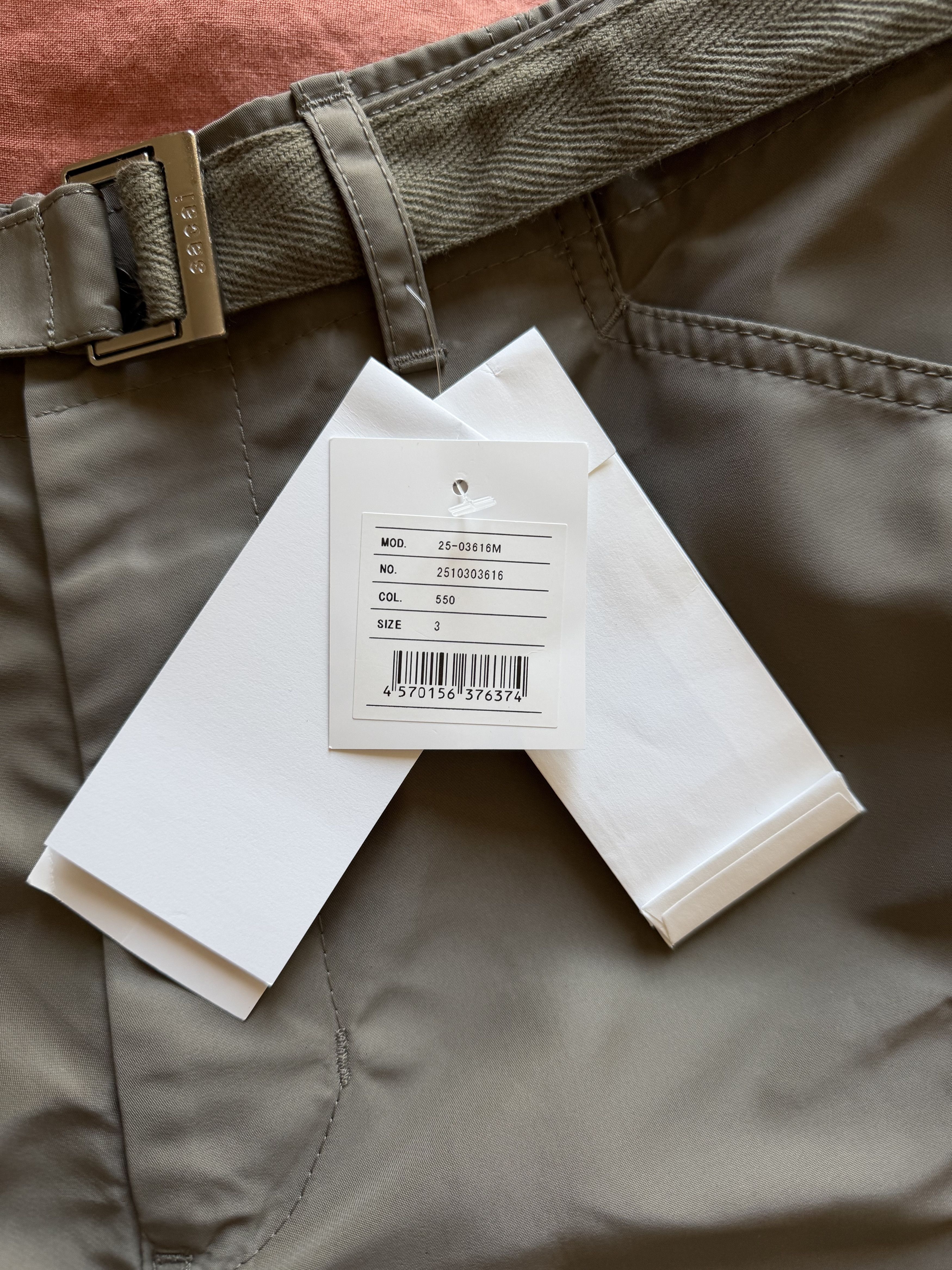 Sacai Sacai Belted Nylon Cargo Shorts in Olive Green Size US 32 / EU 48 - 6 Thumbnail