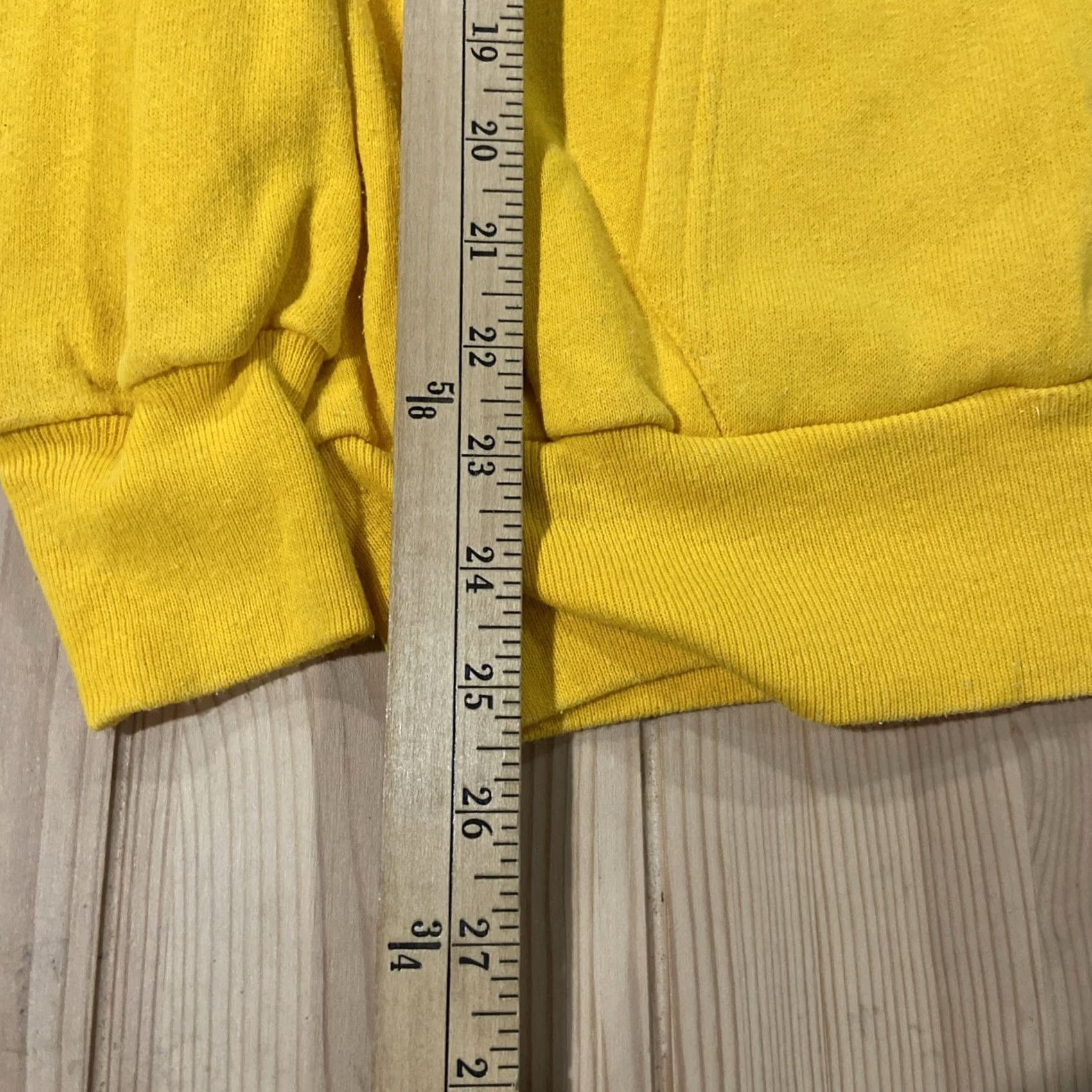 Tultex VINTAGE Raglan Sweatshirt Hoodie Yellow Small Size US S / EU 44-46 / 1 - 3 Thumbnail