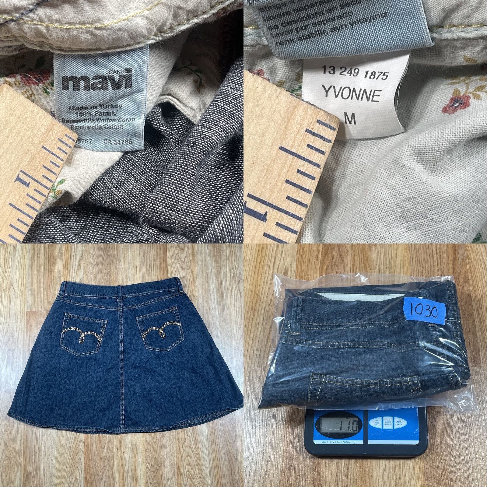 Mavi Mavi Denim Skirt Womens Size M Medium Blue Wash Jeans A Line Pencil 100% Cotton Size 32" / US 10 / IT 46 - 8 Thumbnail