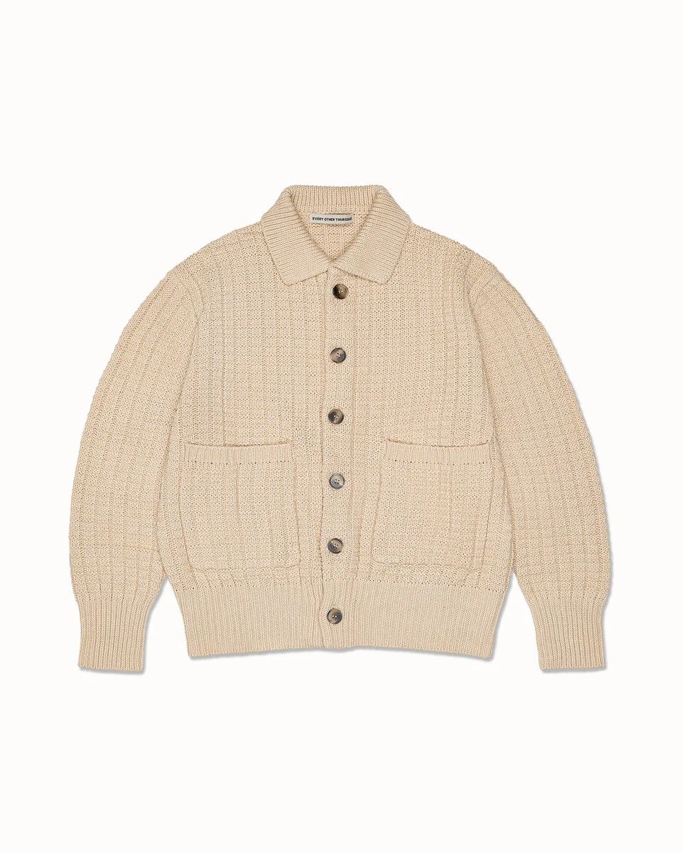 Every Other Thursday 💚 Every Other Thursday Waffle Knit Cardigan Oatmeal NEW Size US M / EU 48-50 / 2 - 1 Thumbnail