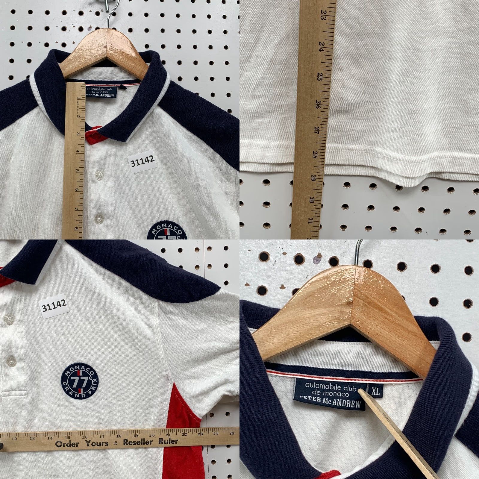 Vintage VINTAGE Automobile Club de Monaco Polo Shirt Men Large White Cars 2019 Grand Prix Size US L / EU 52-54 / 3 - 8 Thumbnail