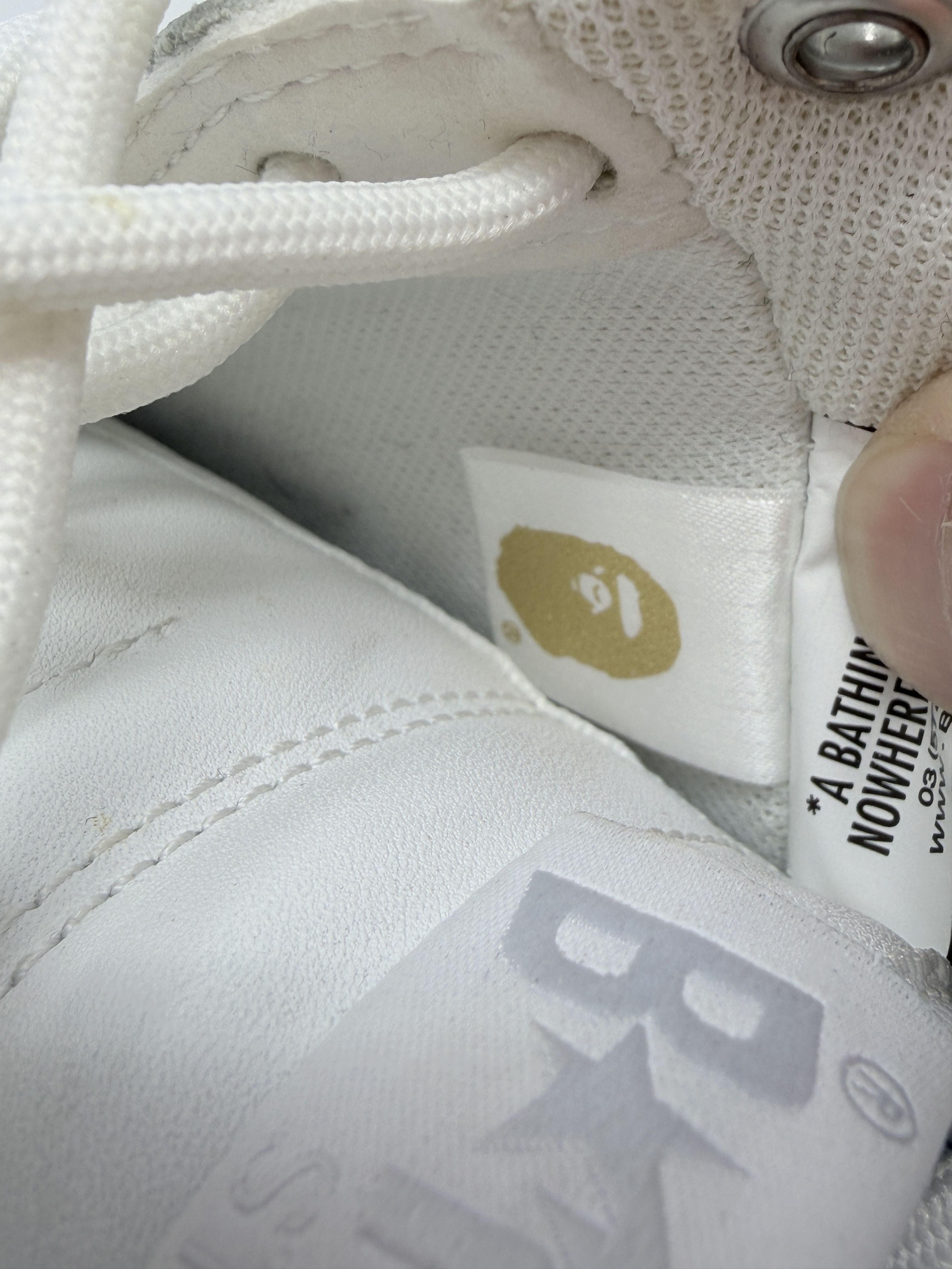 Bape × JJJJound JJJJound Bapesta OG Low White Gray Size US 9 / EU 42 - 11 Thumbnail