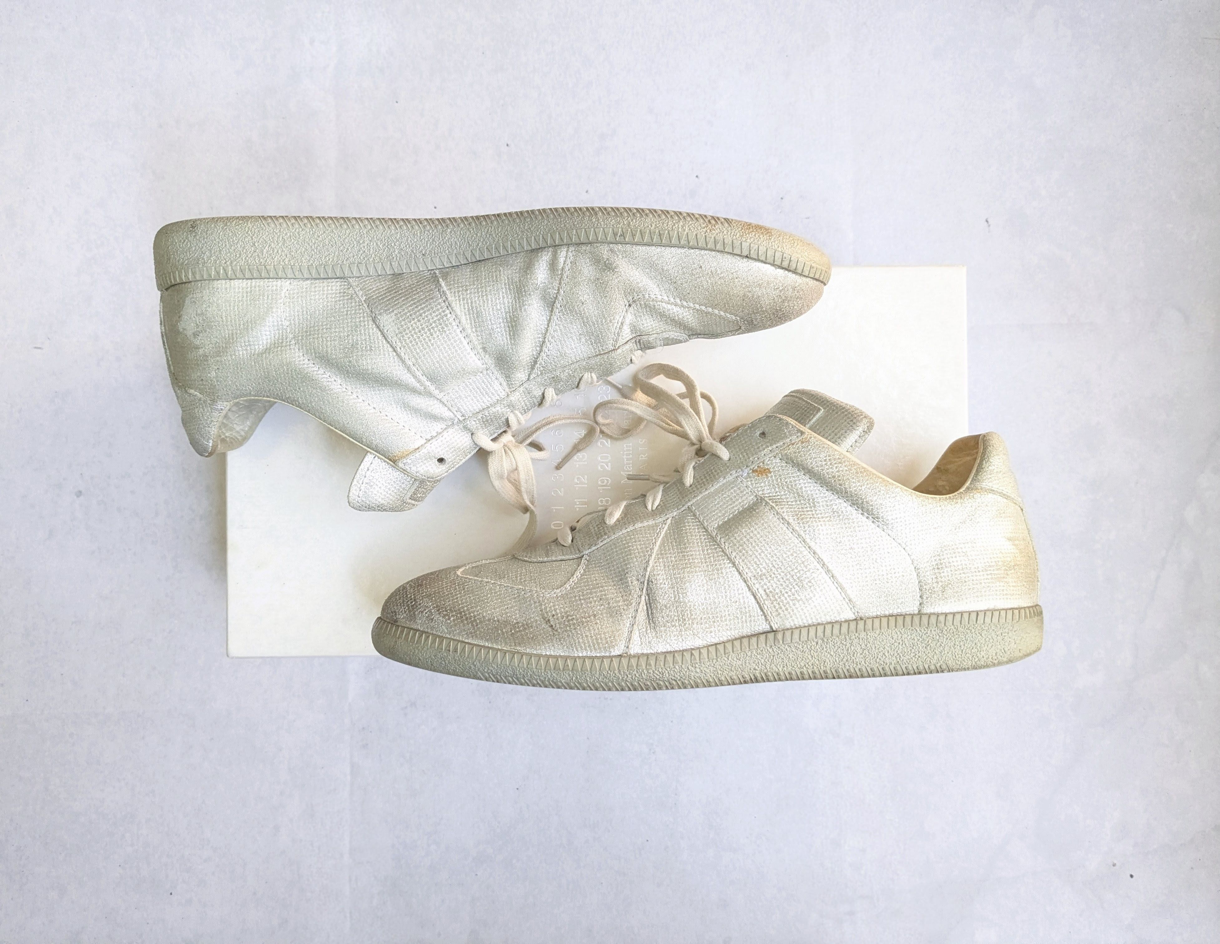 Maison Margiela Maison Margiela Silver GAT Replica 10 43 Low Tops Size US 10 / EU 43 - 4 Thumbnail
