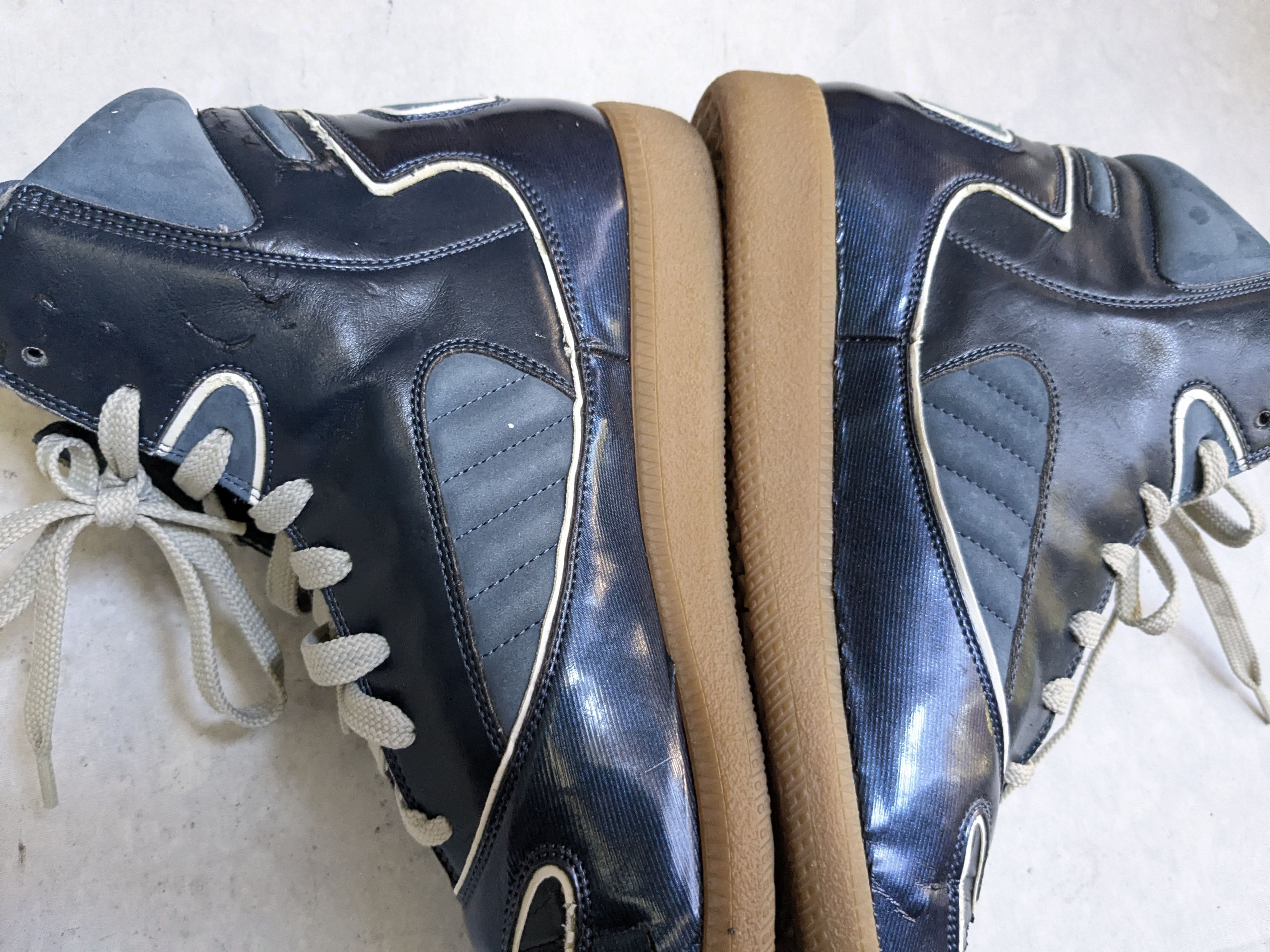 Maison Margiela Maison Margiela High Top Sneakers Blue 12 45 Leather Gum Size US 12 / EU 45 - 11 Thumbnail